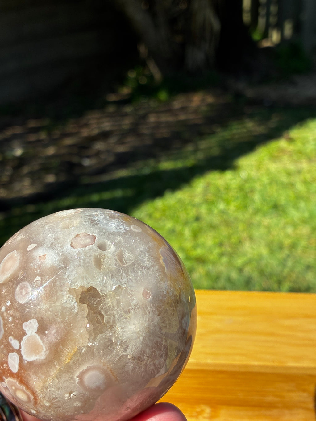 Pink Amethyst Flower Agate Sphere