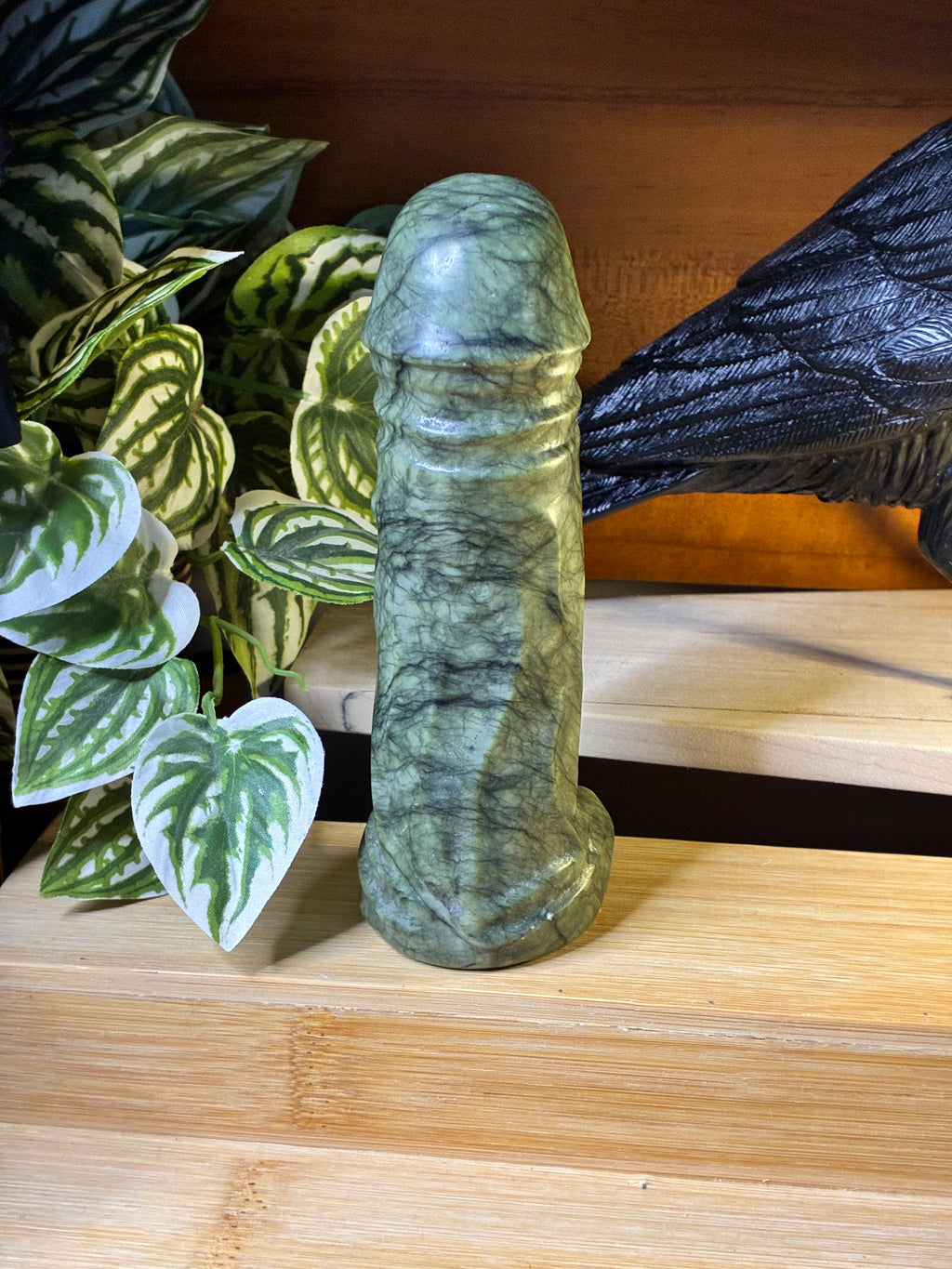 Green Jade Ding Ding Carvings