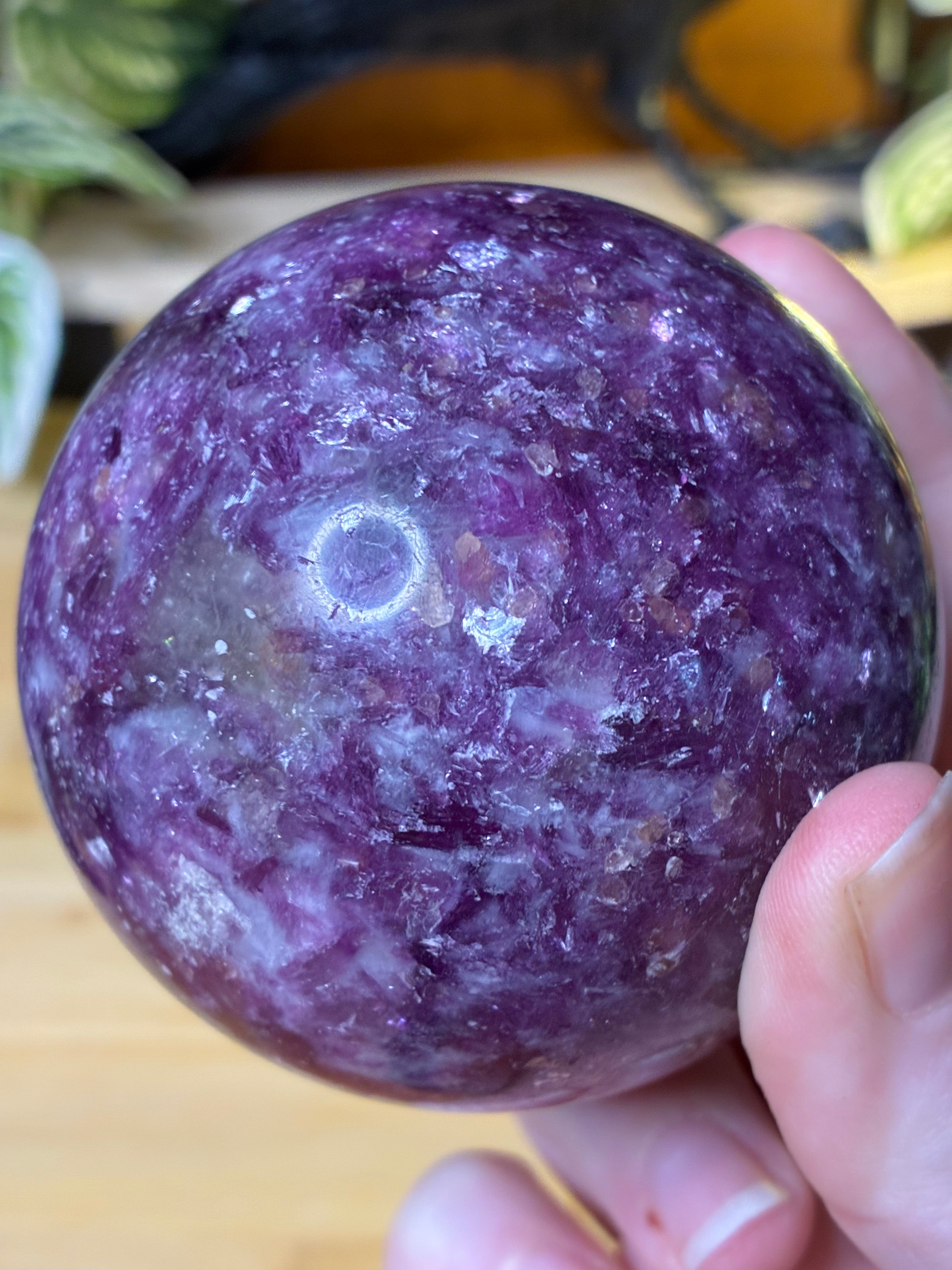 Lepidolite Sphere