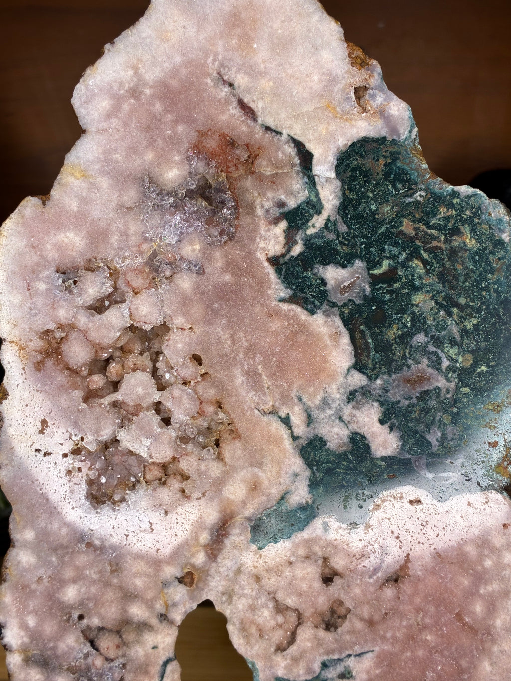 Pink Amethyst Slab on Stand