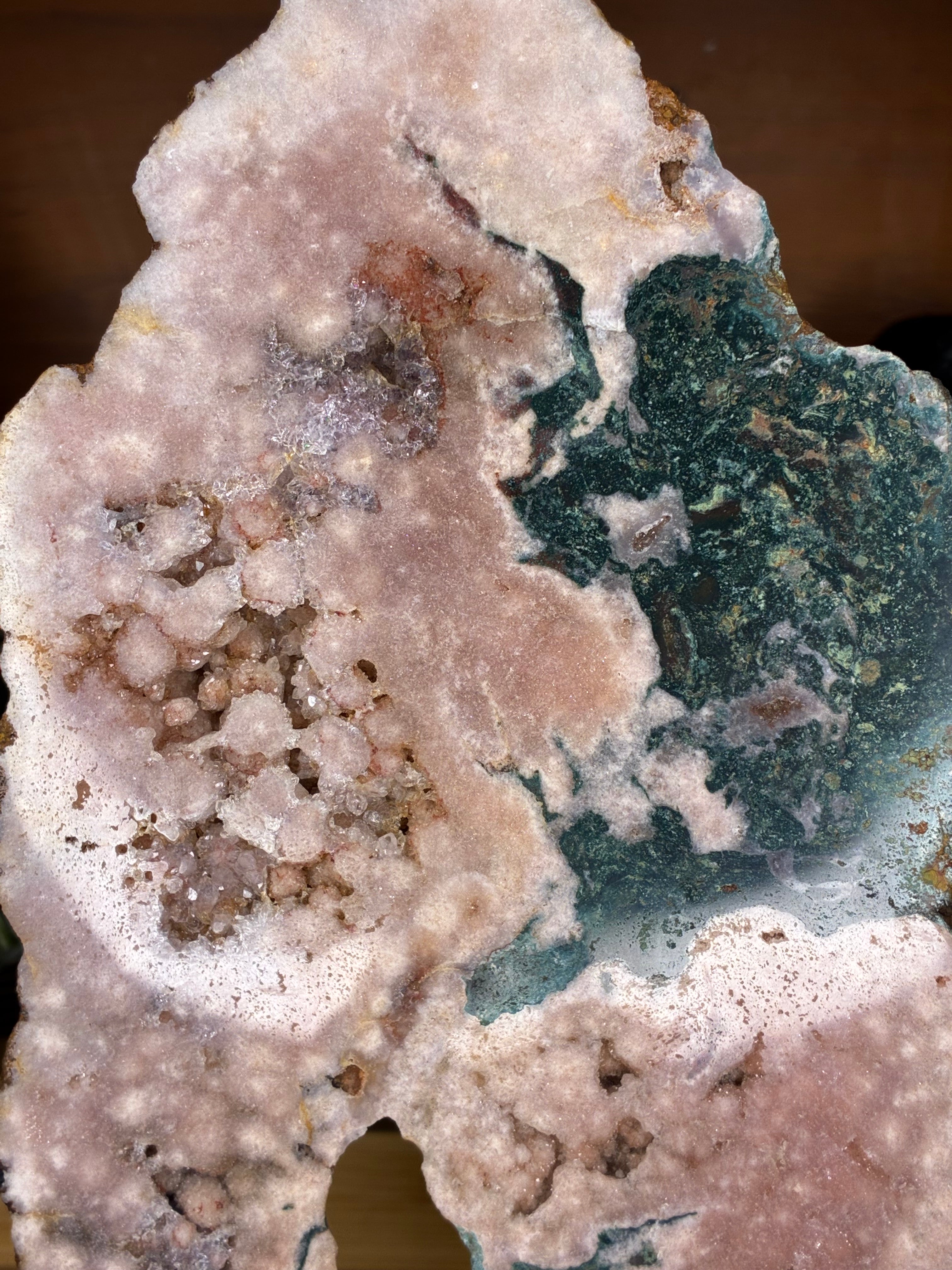 Pink Amethyst Slab on Stand