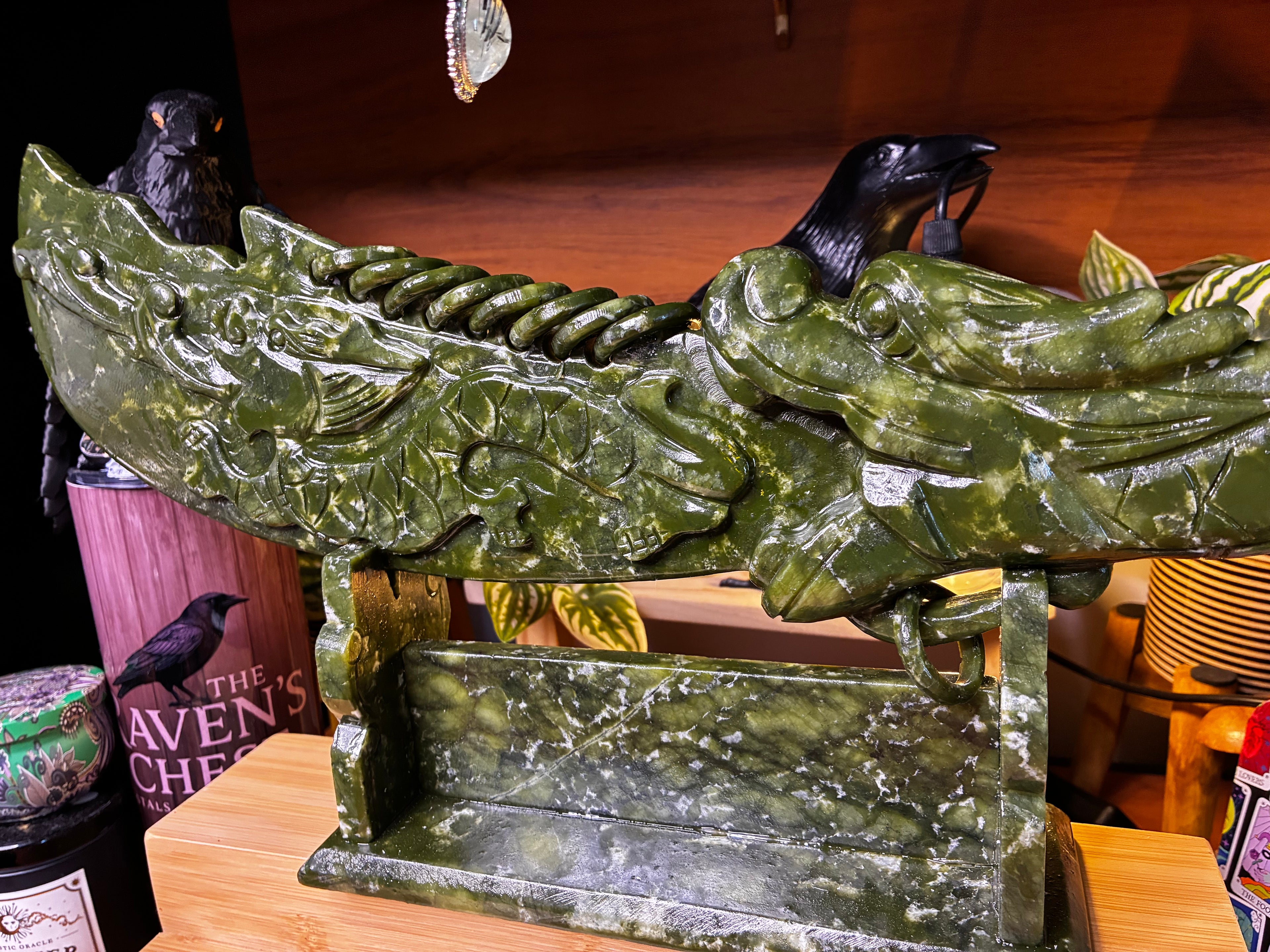Green Jade Sword on Stand 1