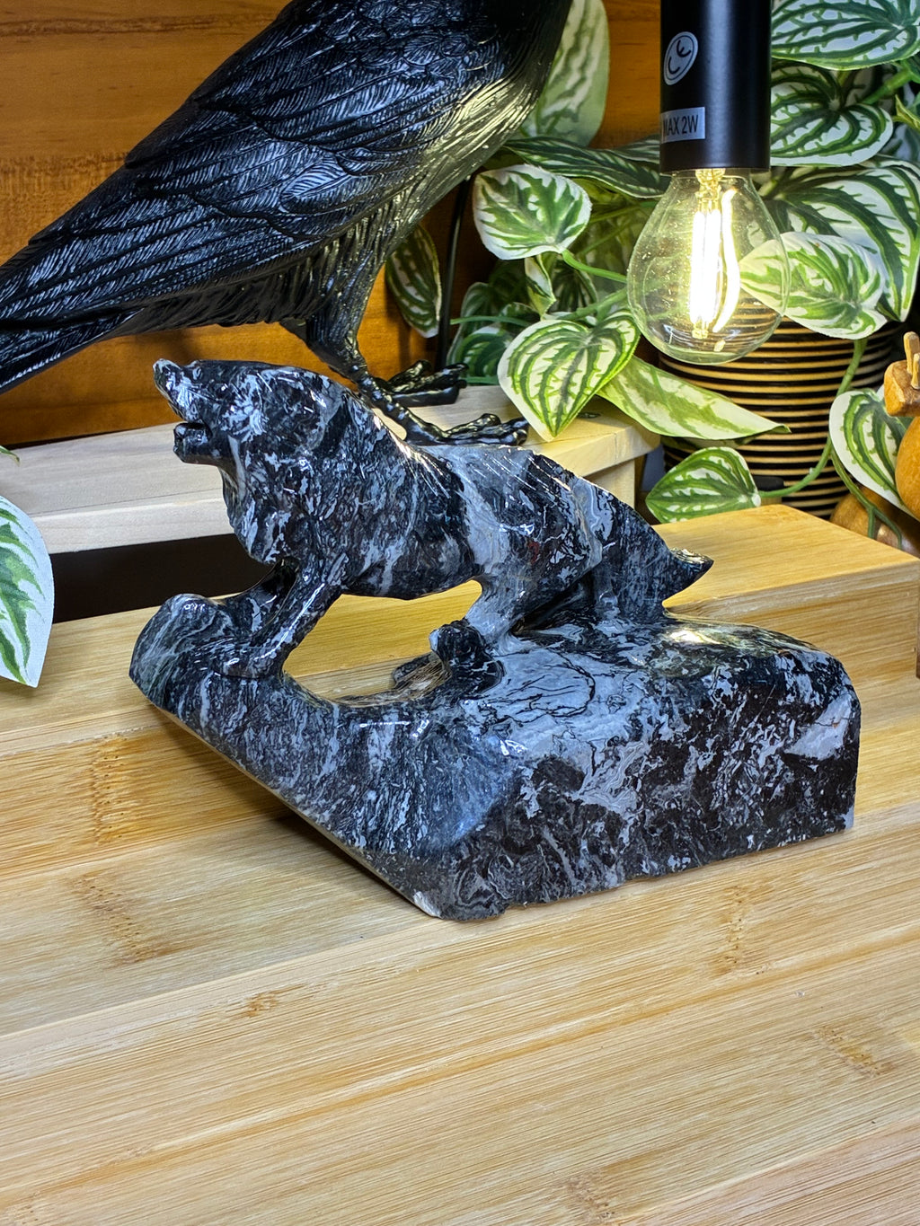 Picasso Jasper Wolf Carving