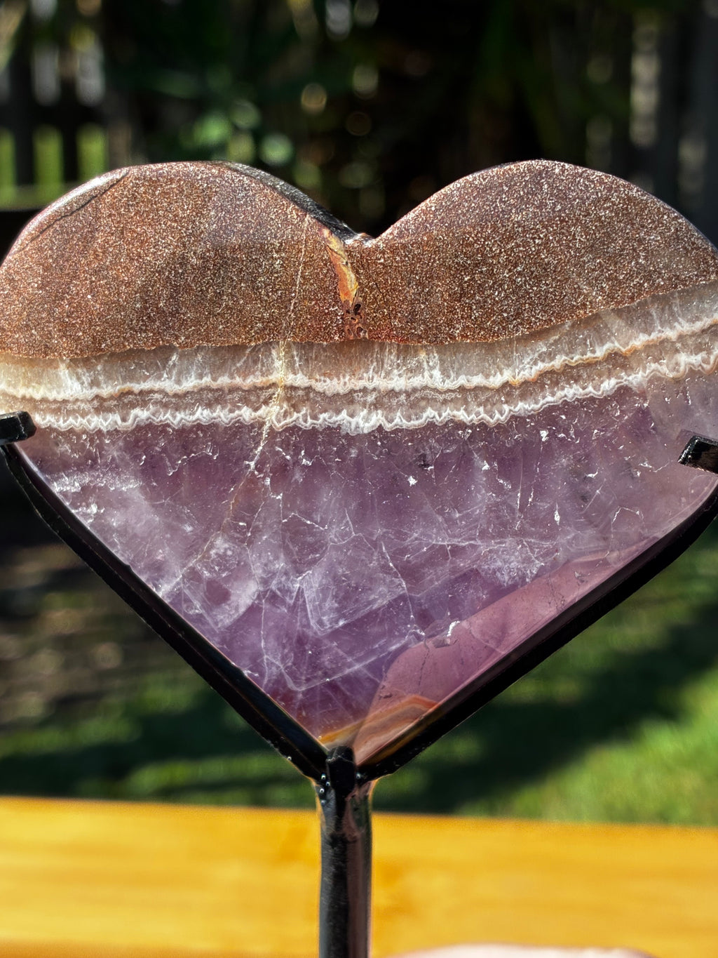 Amethyst & Mexican Lace Agate Heart
