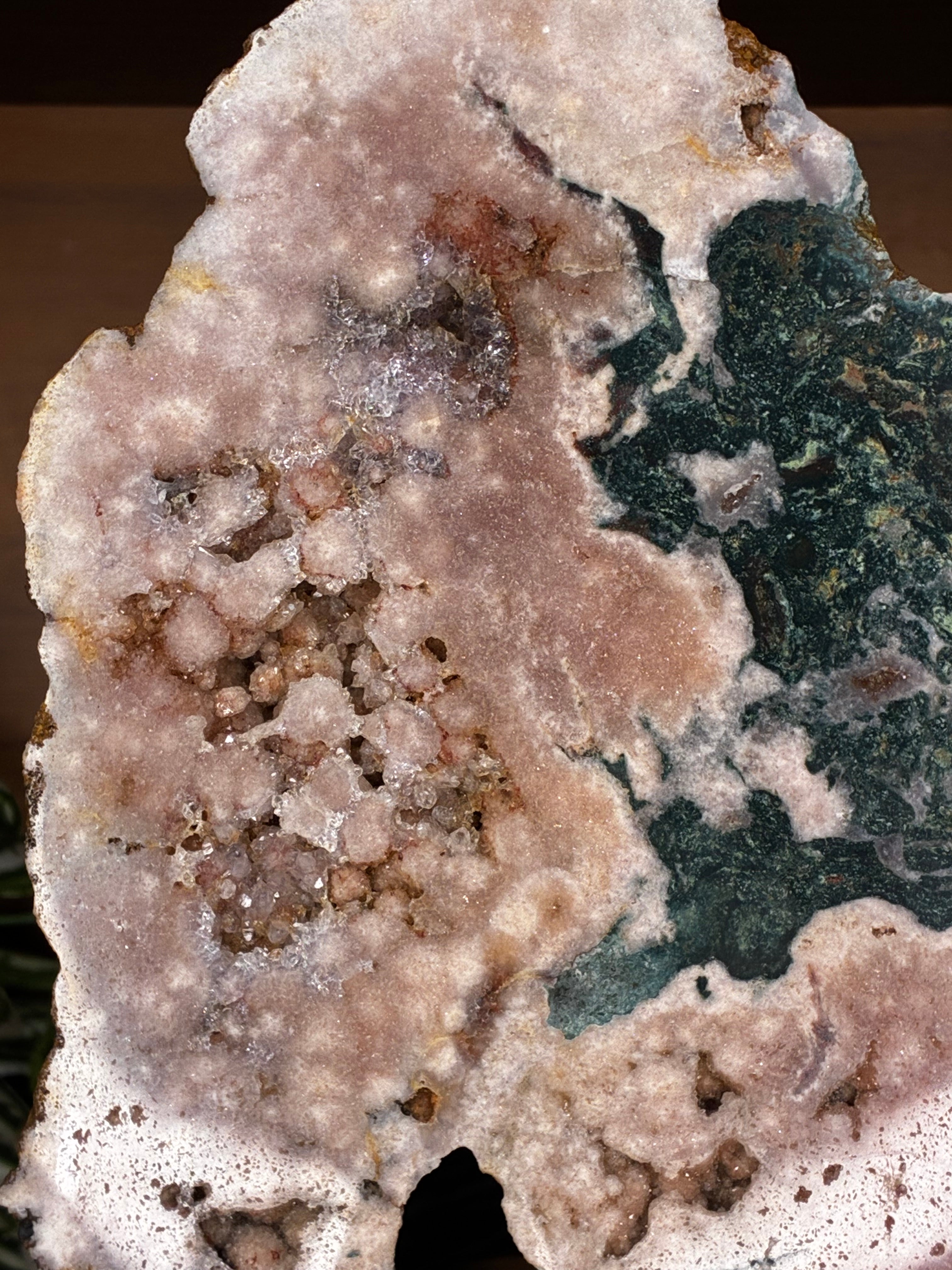 Pink Amethyst Slab on Stand