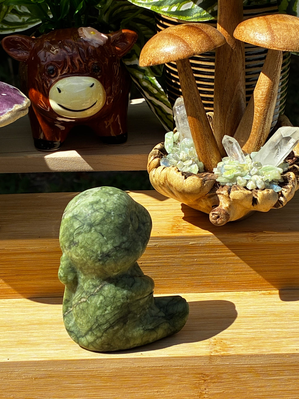 Green Jade “Charmander” Carving