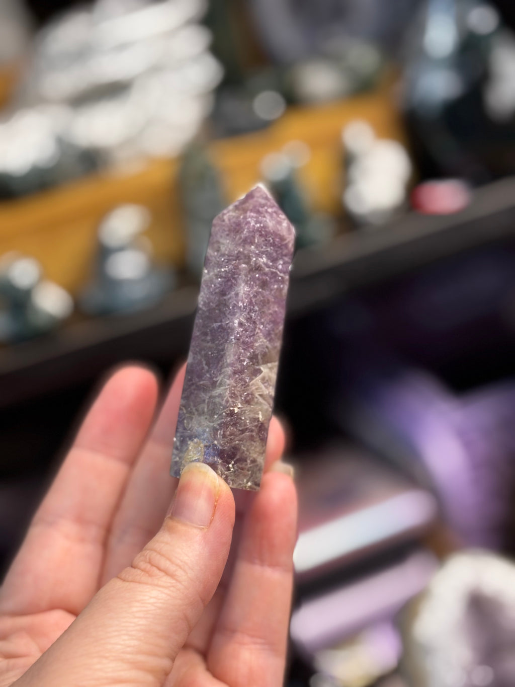 Lepidolite Point