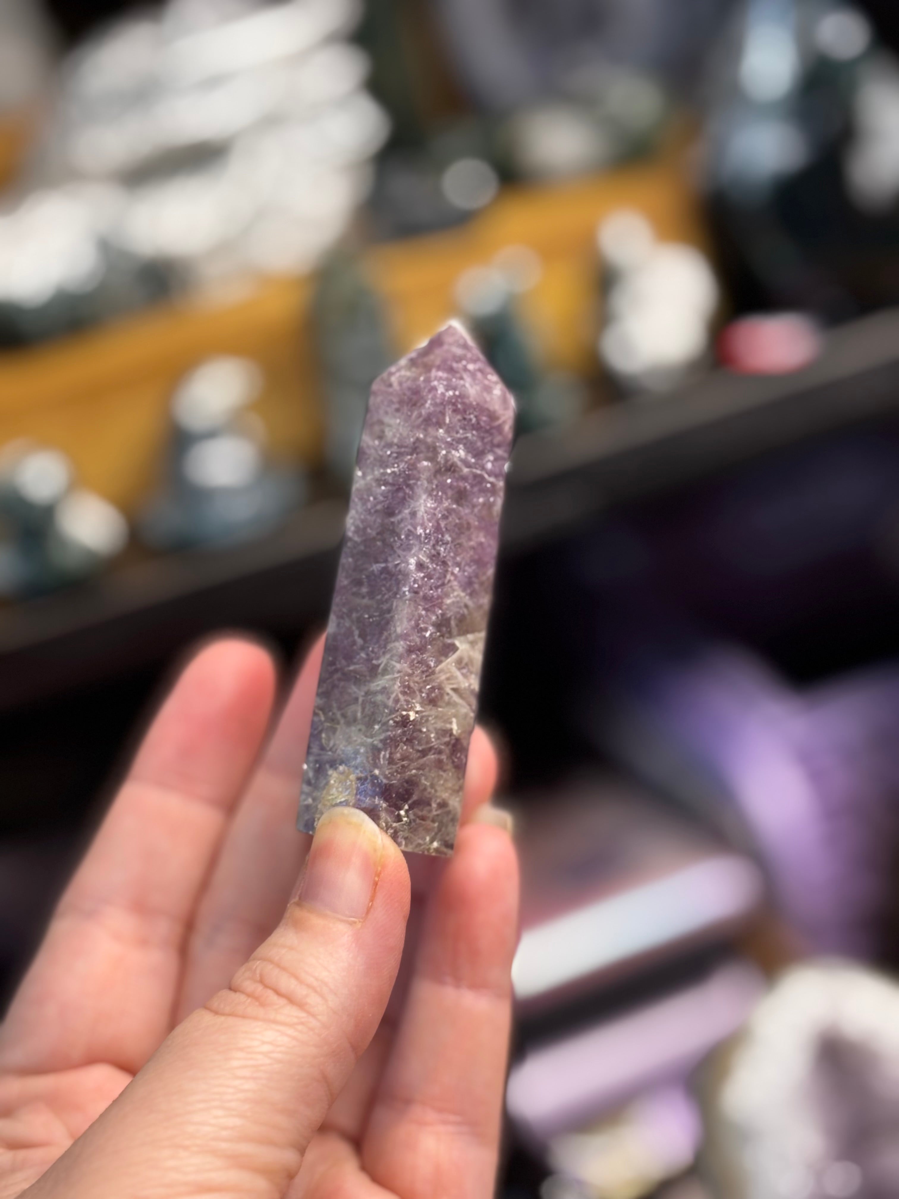 Lepidolite Point