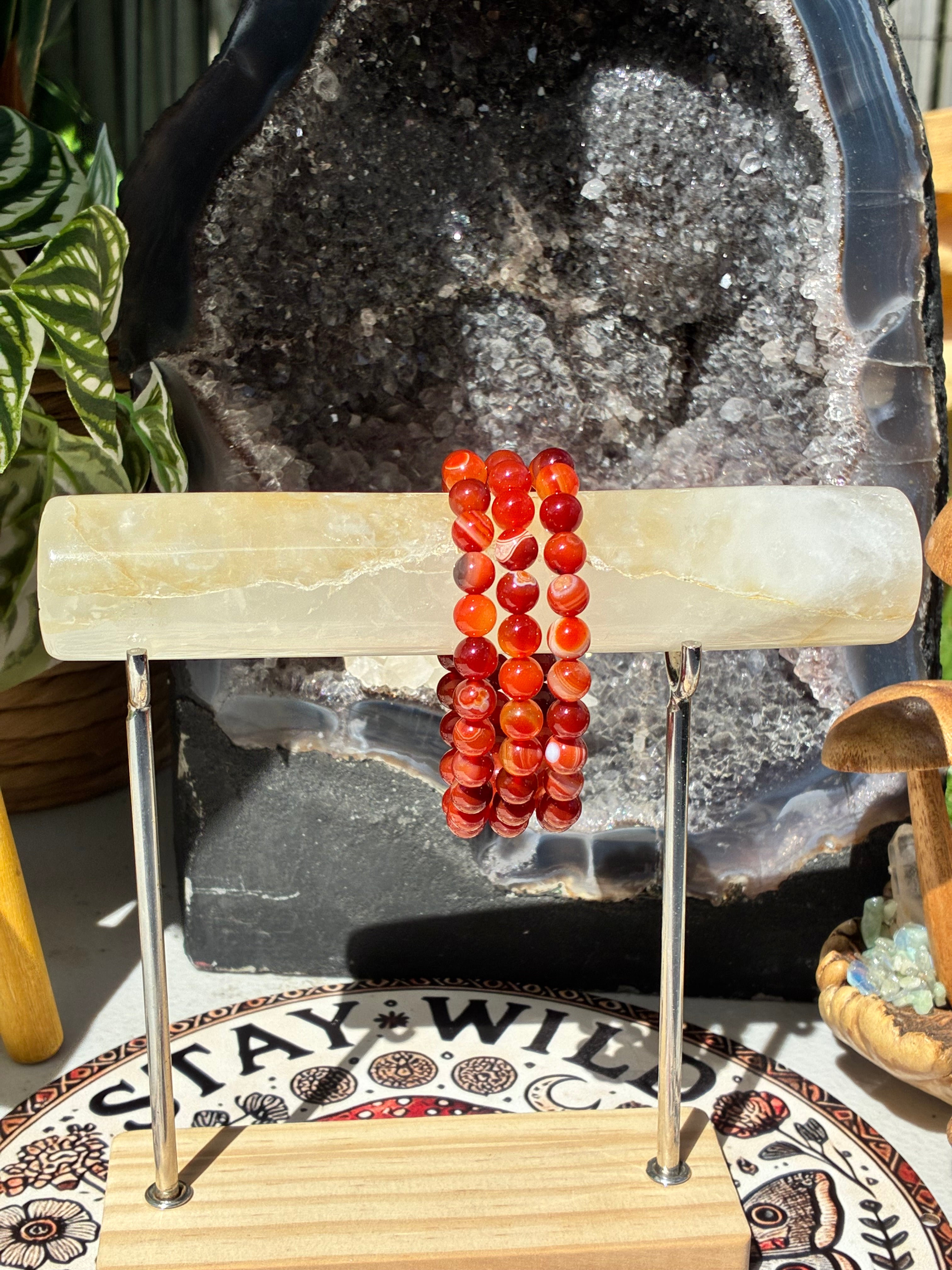 8mm Red Sardonyx Bracelet