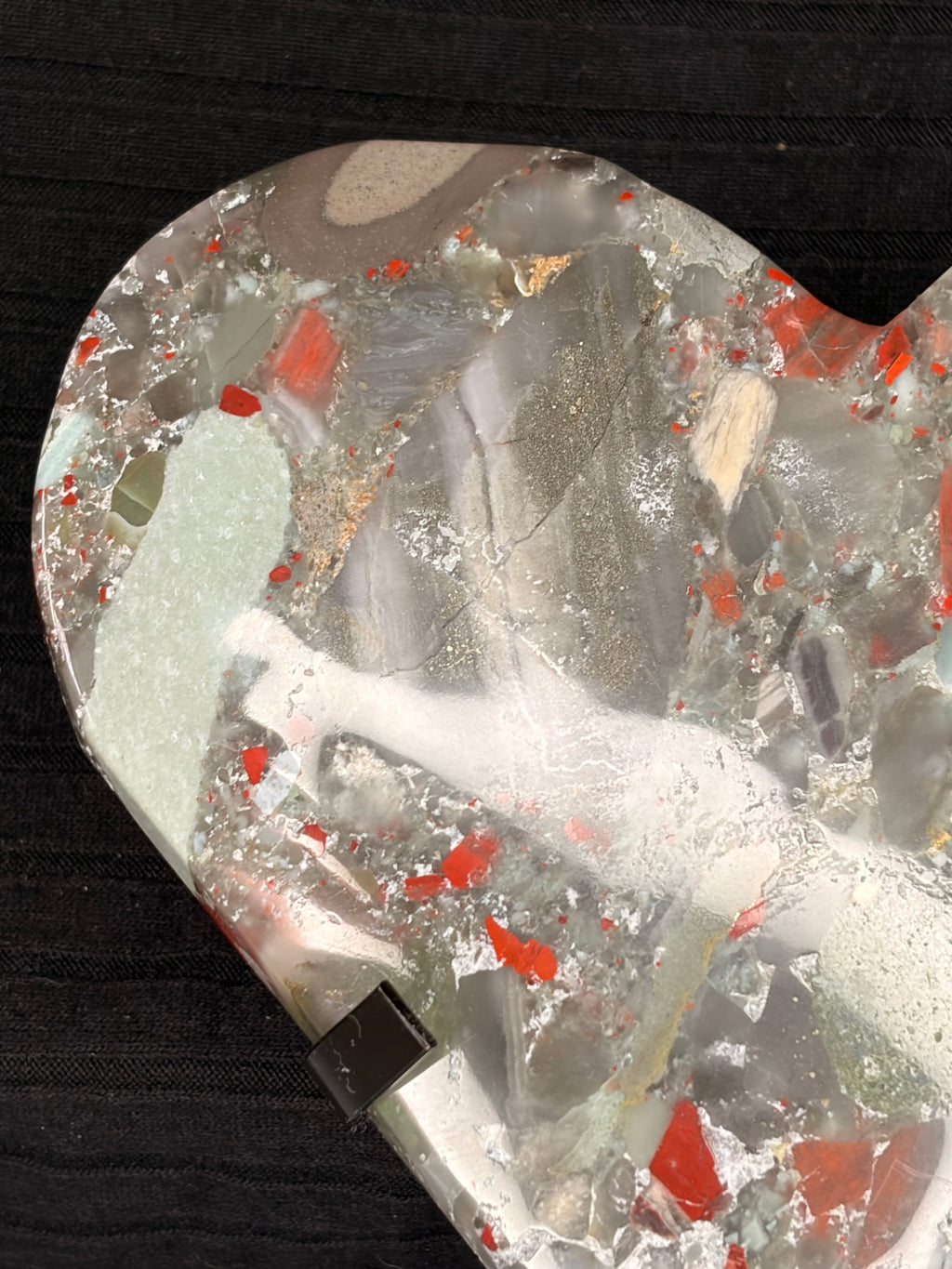 African Bloodstone Heart