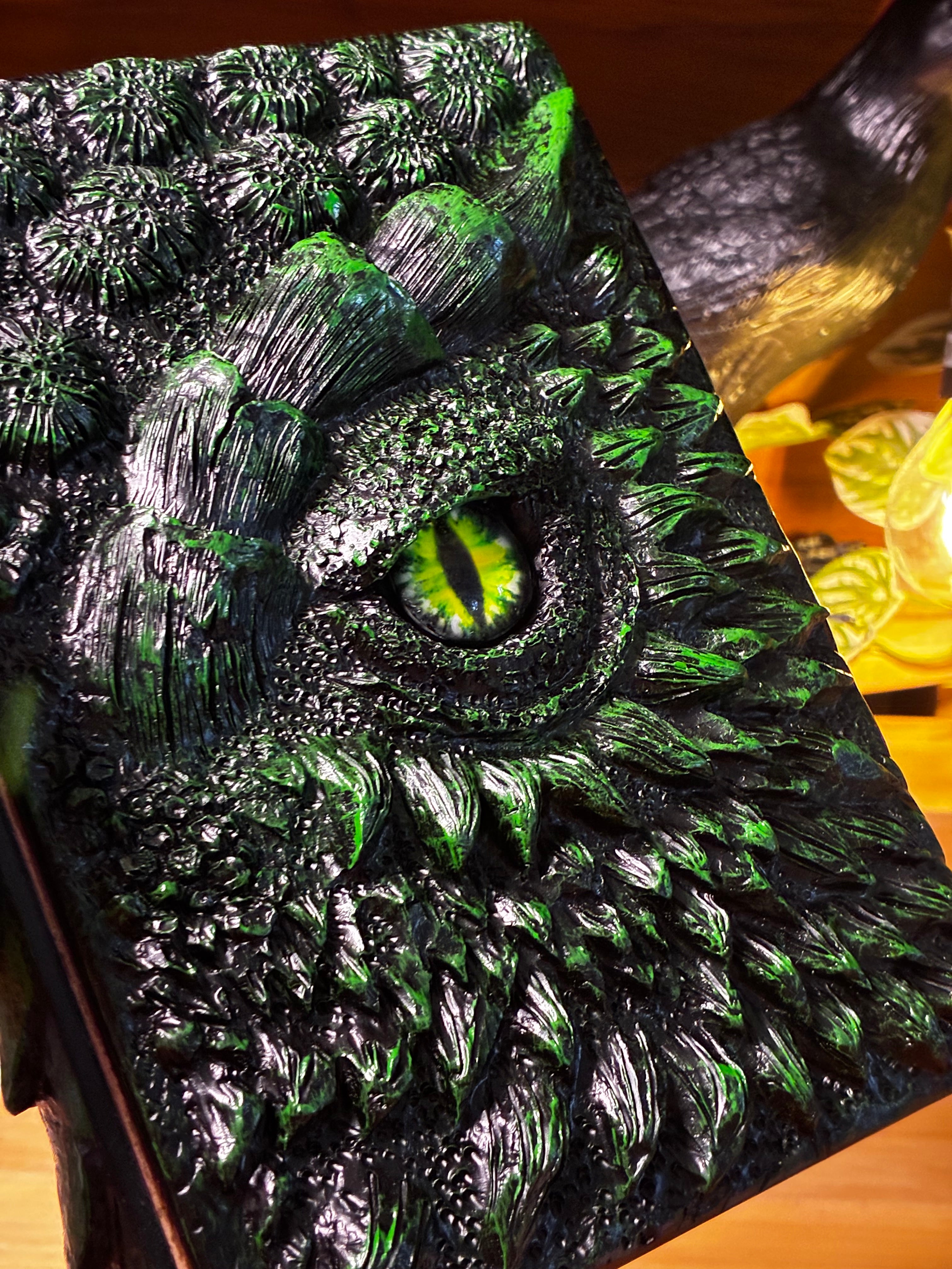 Emerald Dragon Scale Hardcover Notebook