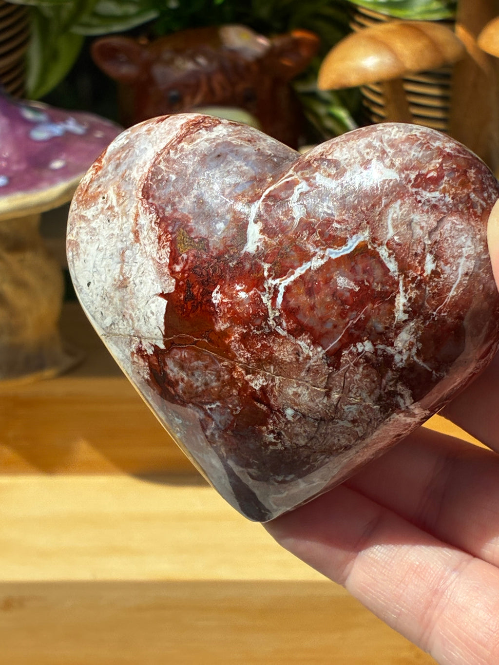Petrified Wood Puff Heart