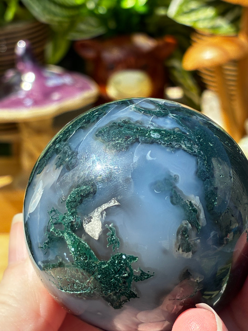 Moss Agate Sphere 3