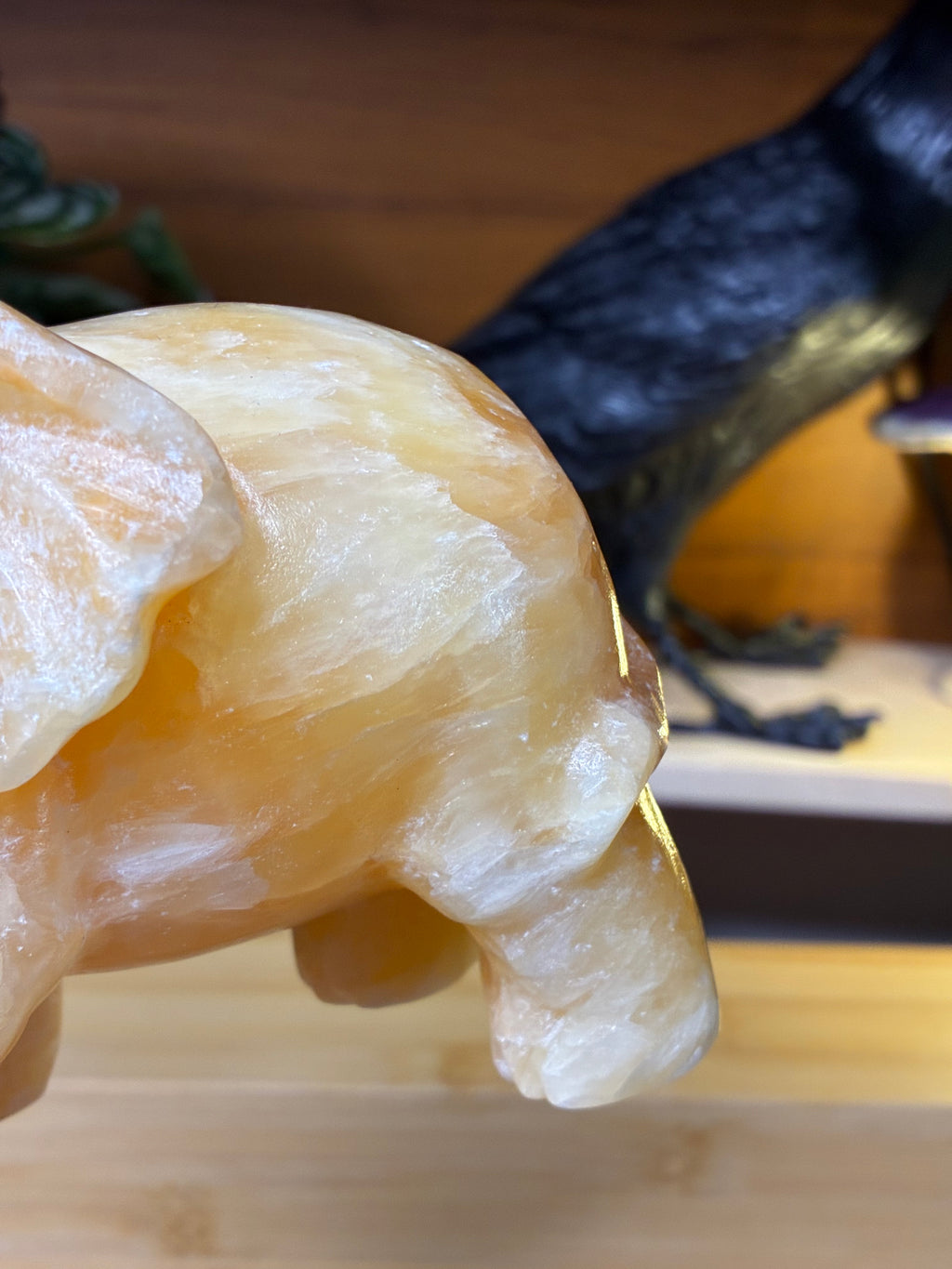 Orange Calcite Elephant