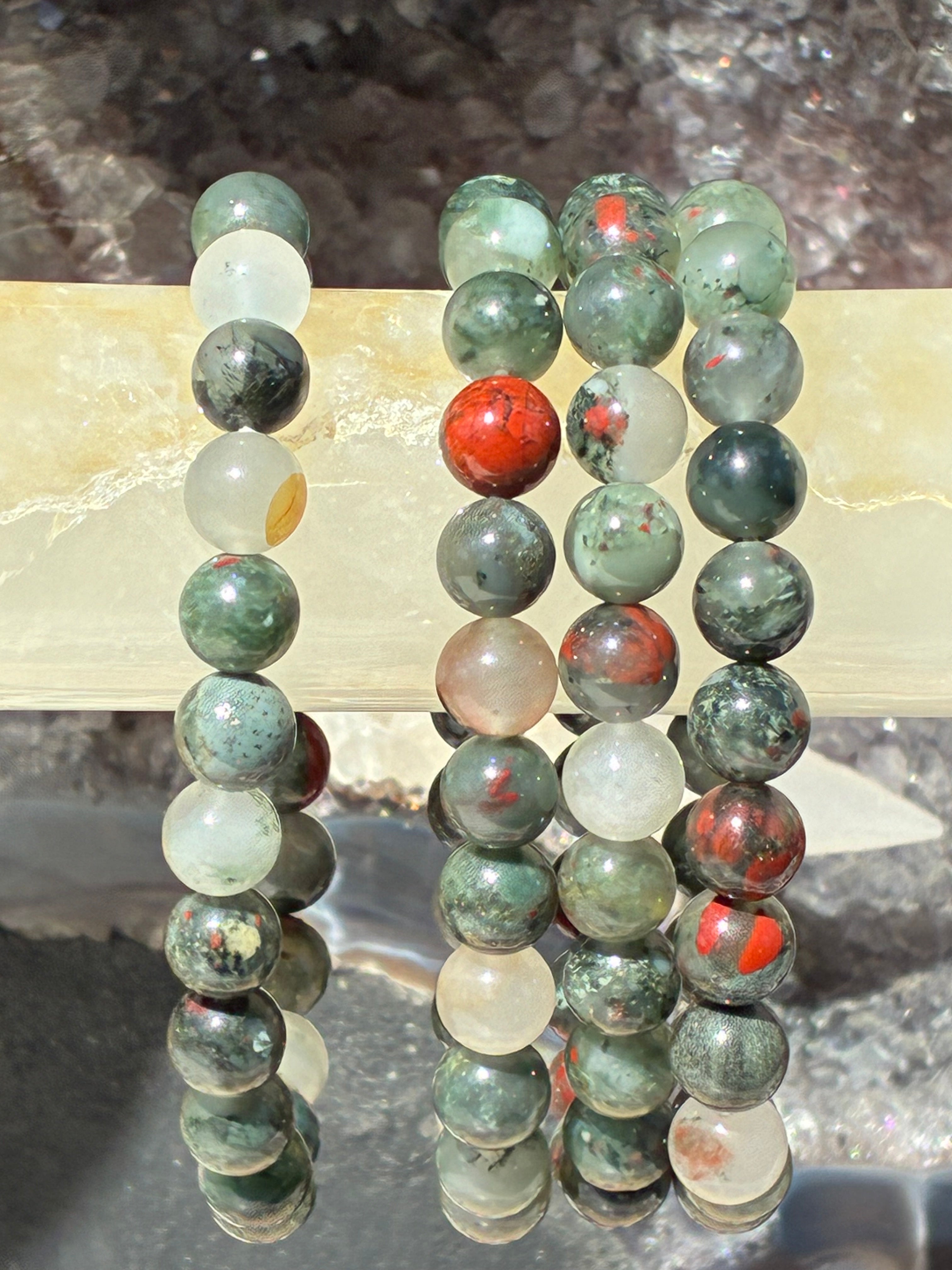 8mm African Bloodstone Bracelet