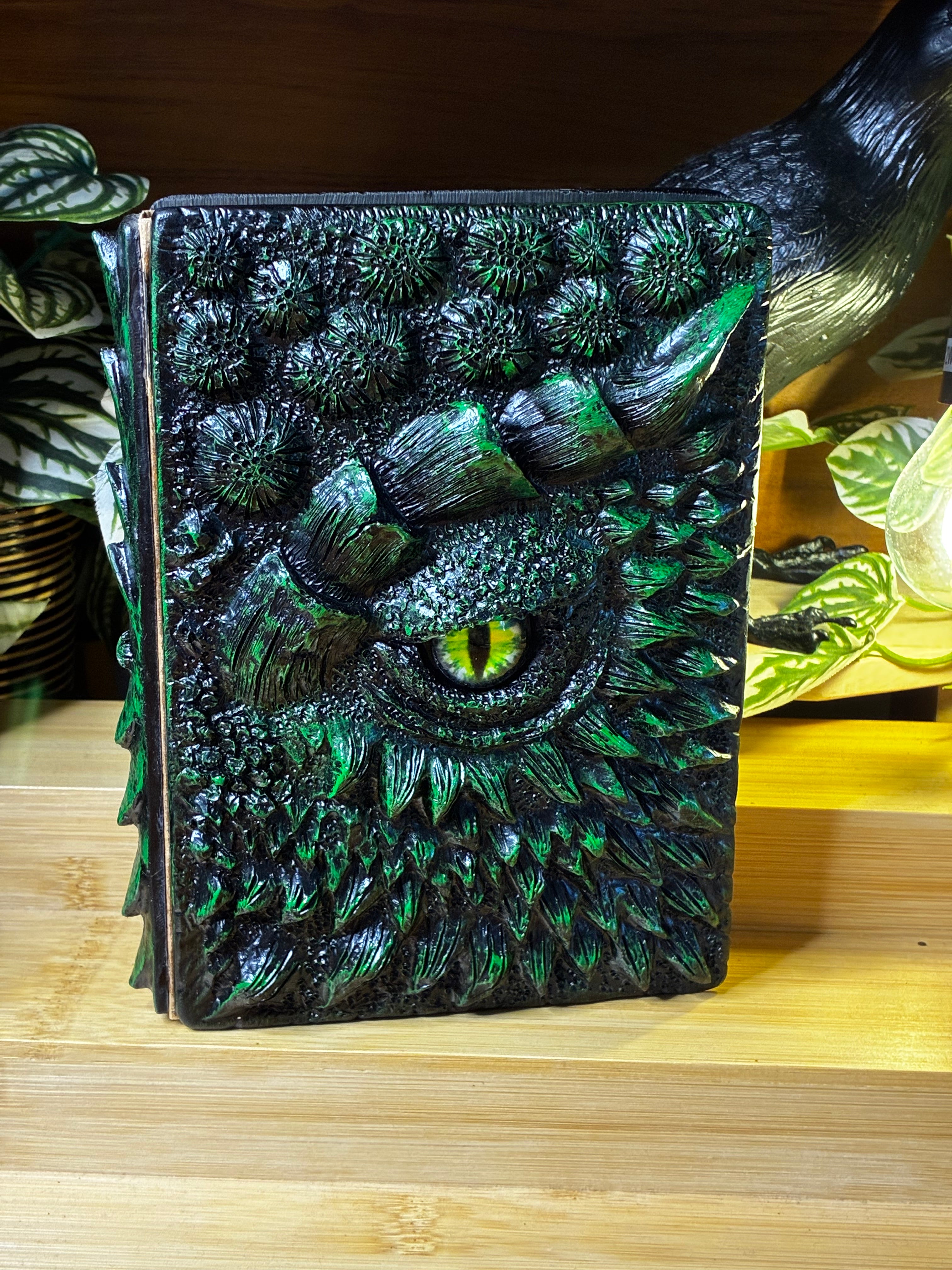 Emerald Dragon Scale Hardcover Notebook
