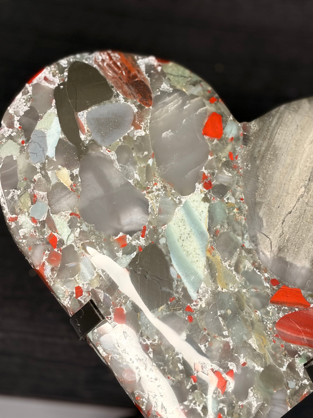 African Bloodstone Heart