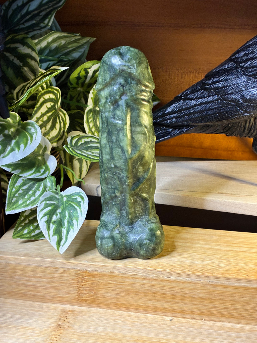 Green Jade Ding Ding Carvings