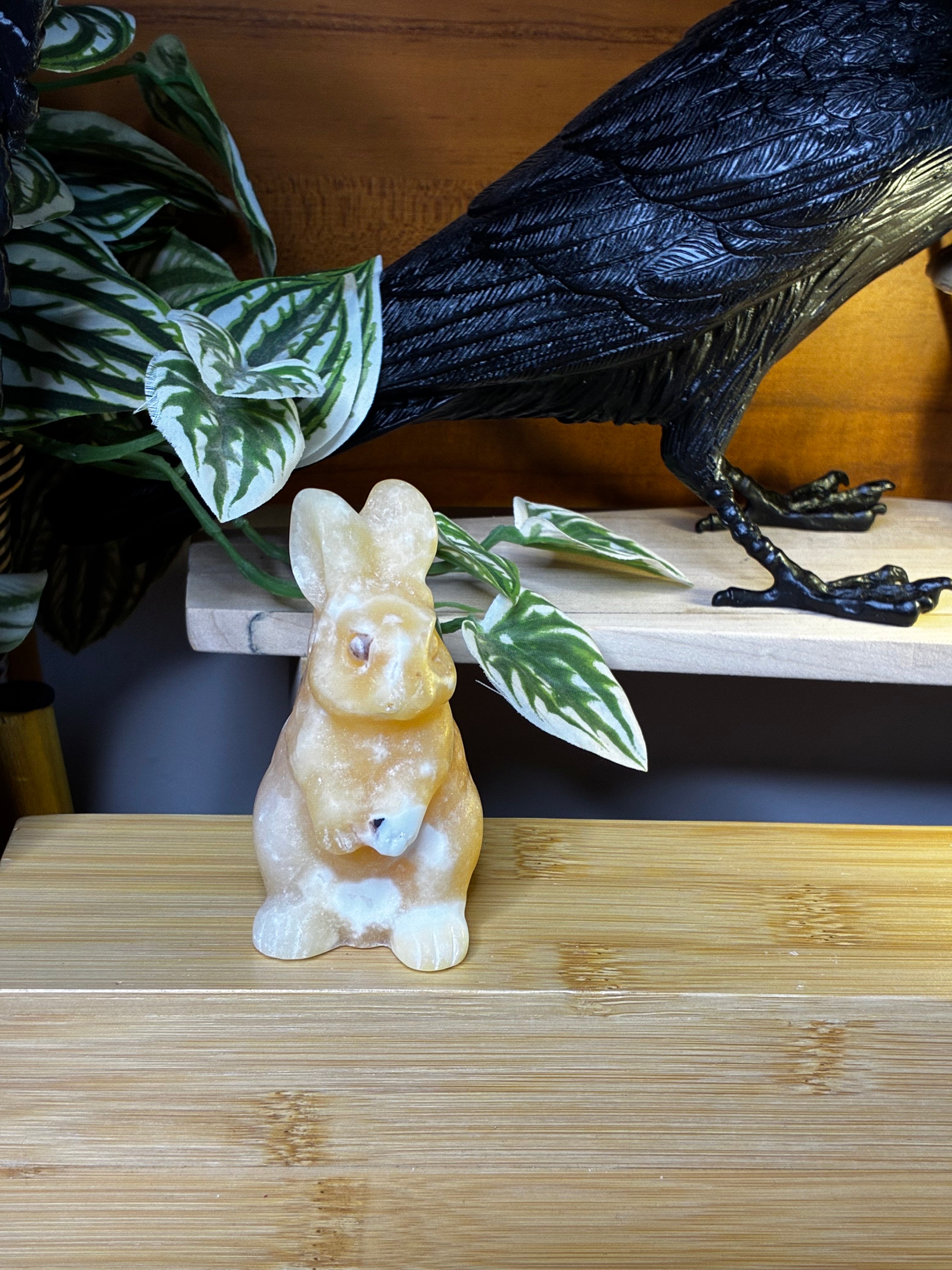 Orange Calcite Bunny