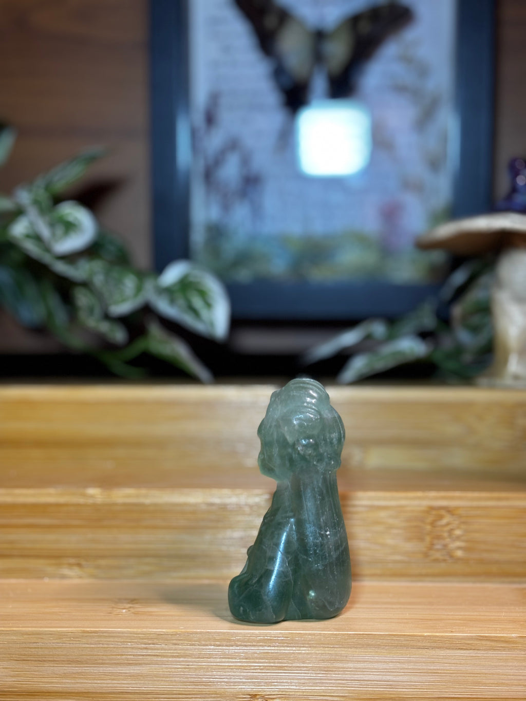 Fluorite Lady Carving
