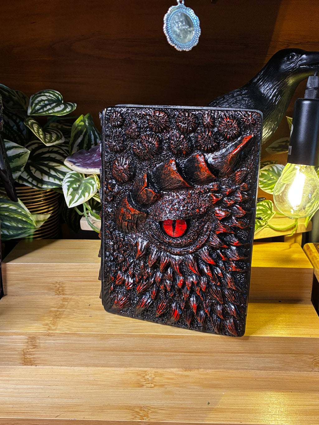 🐉 Crimson Dragon Scale Hardcover Notebook