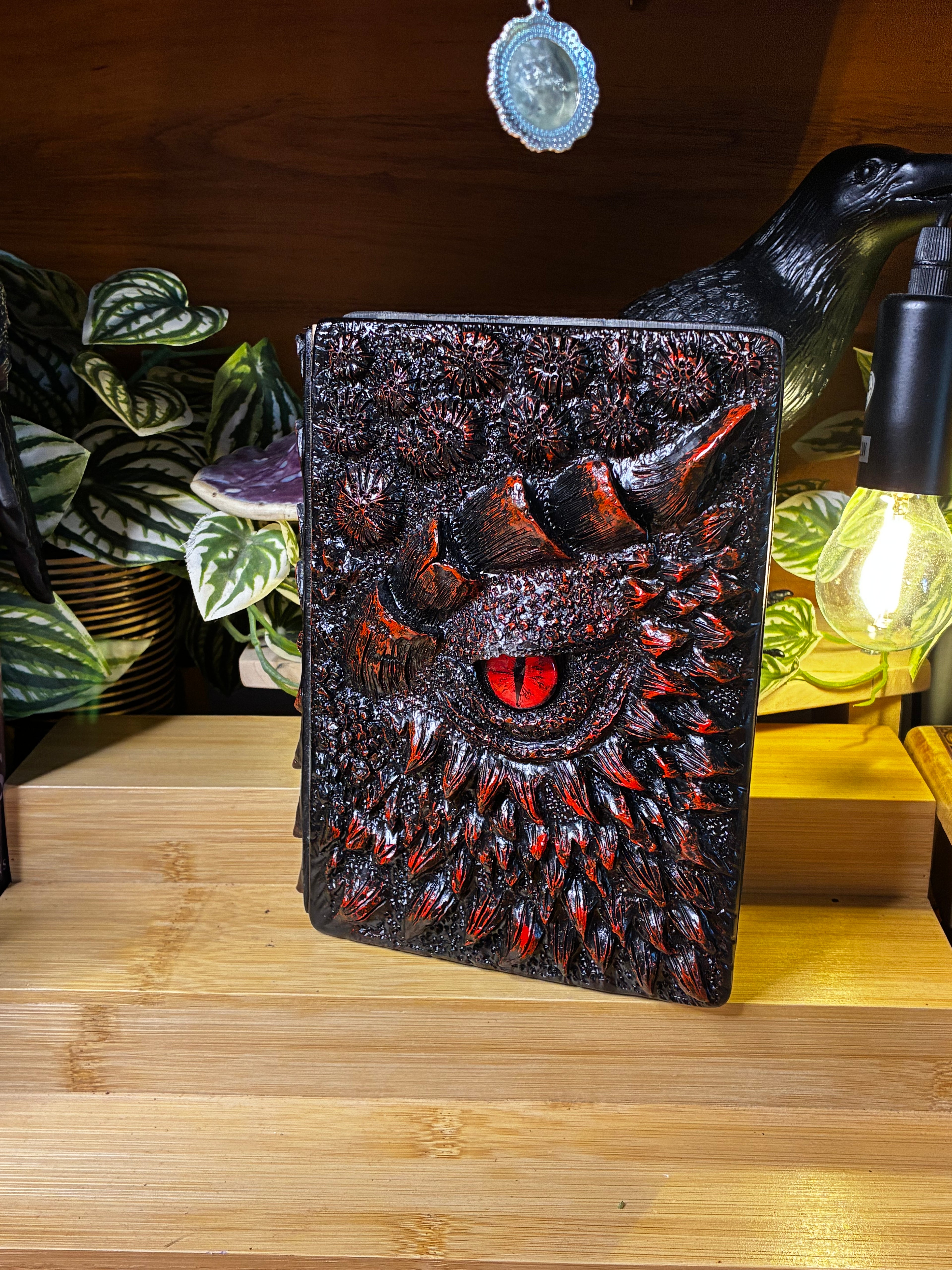 🐉 Crimson Dragon Scale Hardcover Notebook