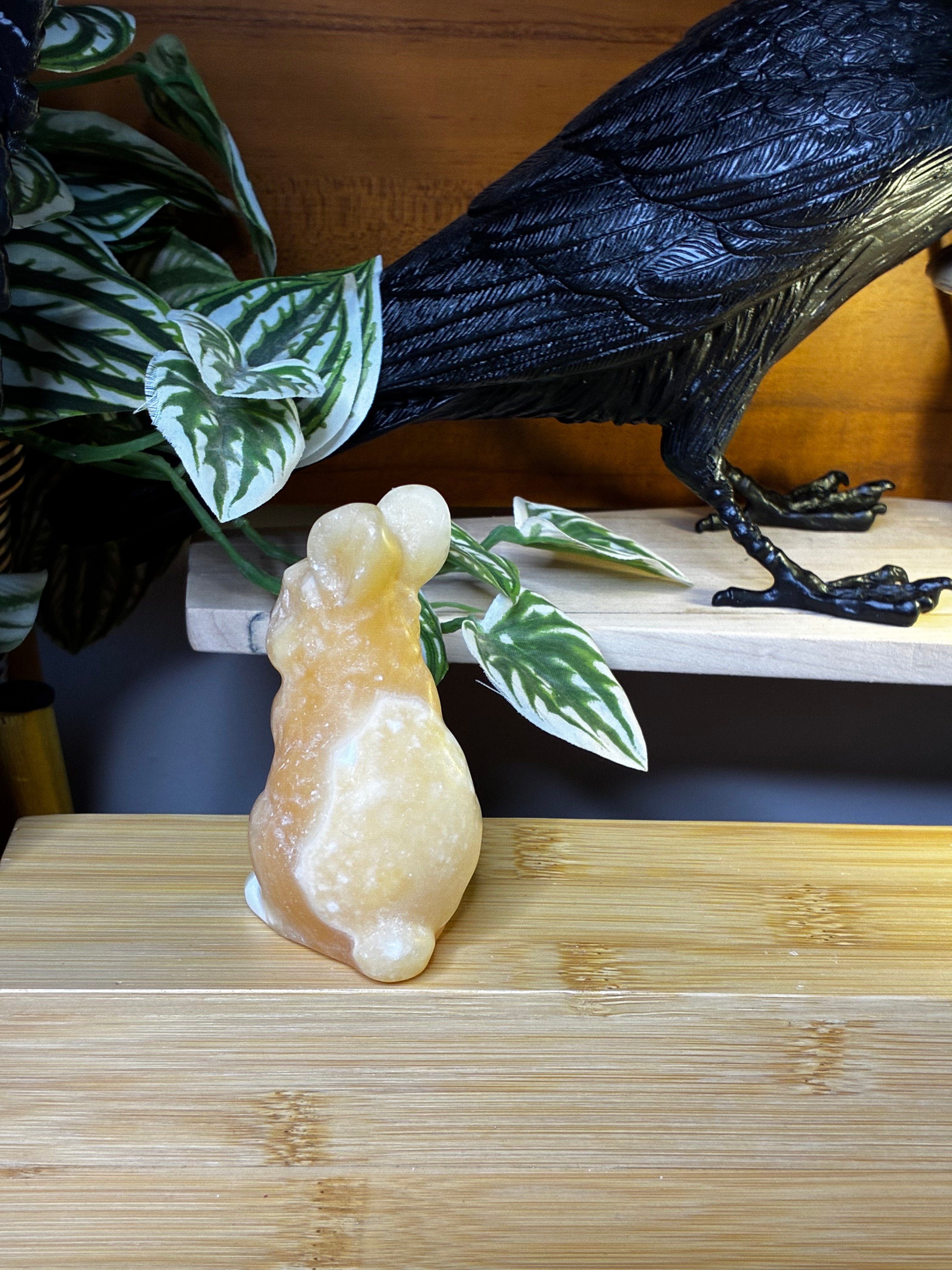 Orange Calcite Bunny