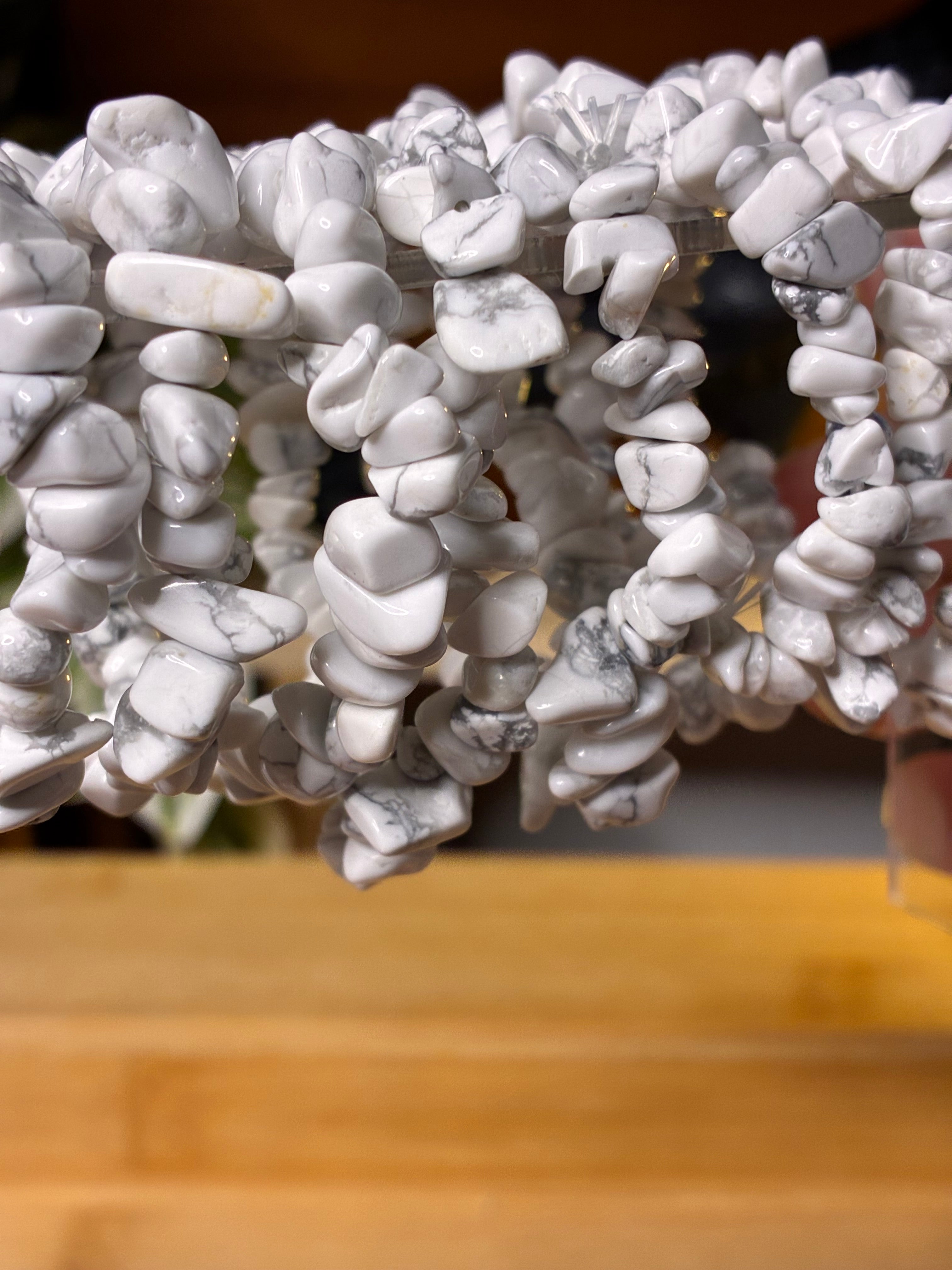 Howlite Chip Bracelets