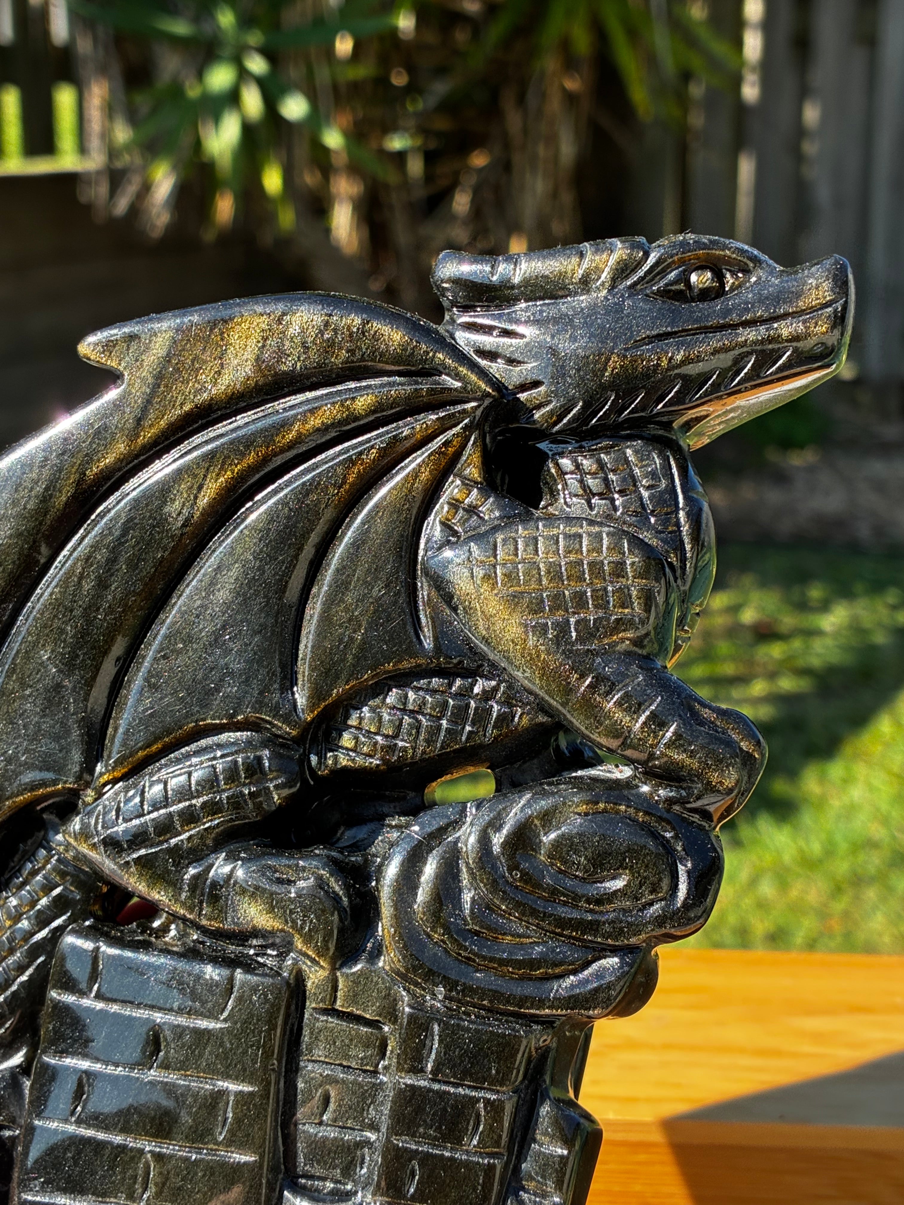 Gold Sheen Obsidian Dragon