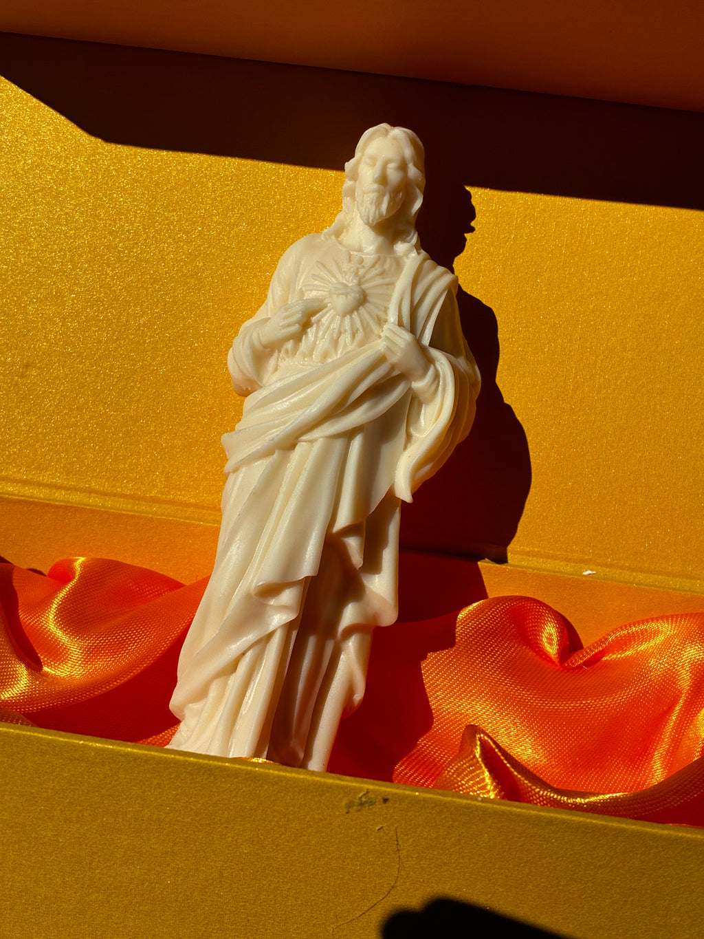 Ivory Fruit Stone “Sacred Heart” Statue