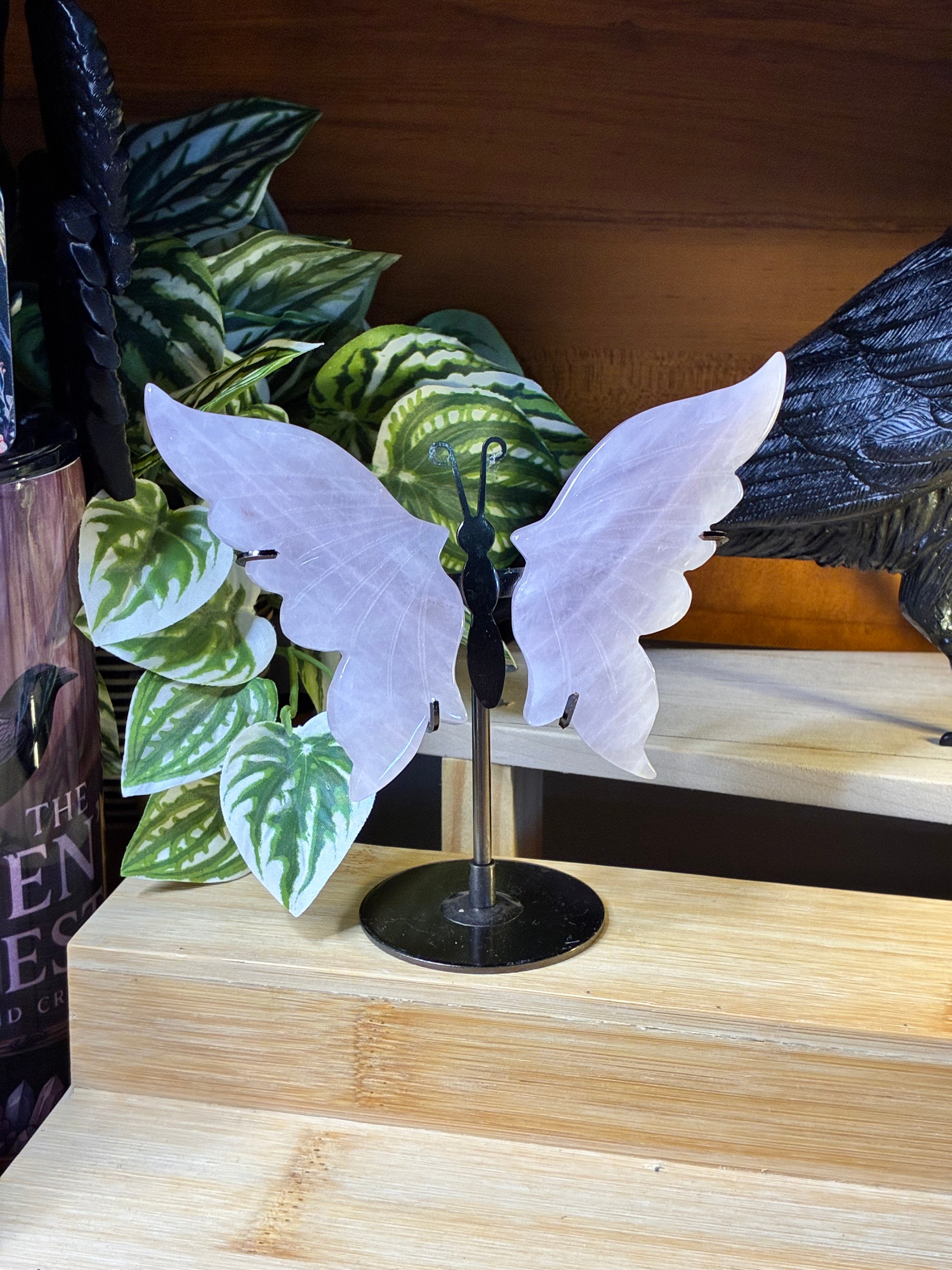 Rose Quartz Butterfly Wings