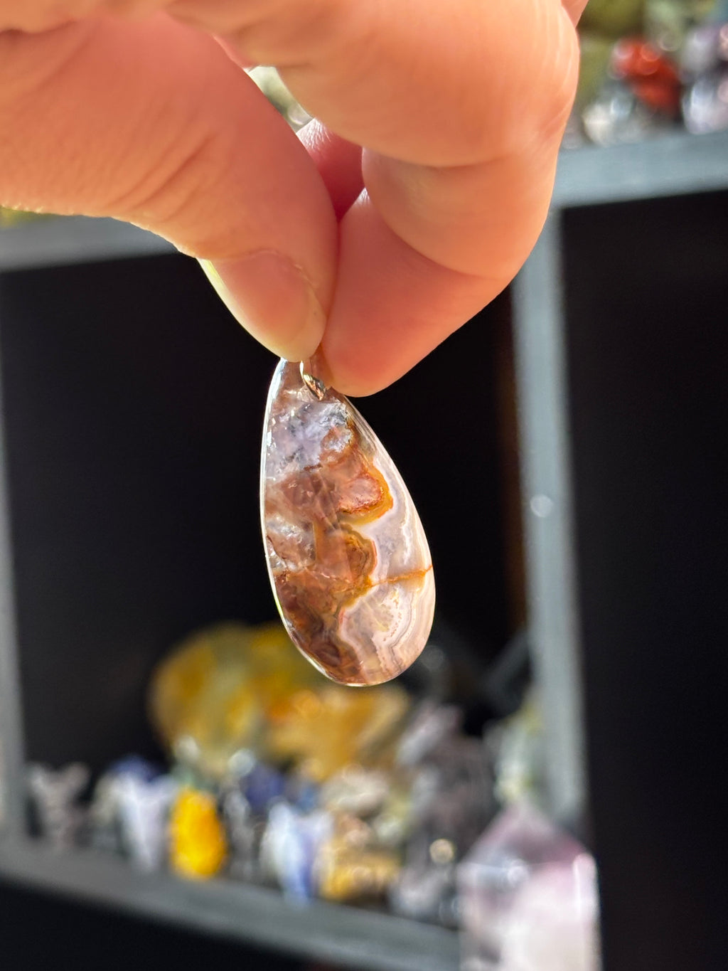 Crazy Lace Amethyst Pendant 8