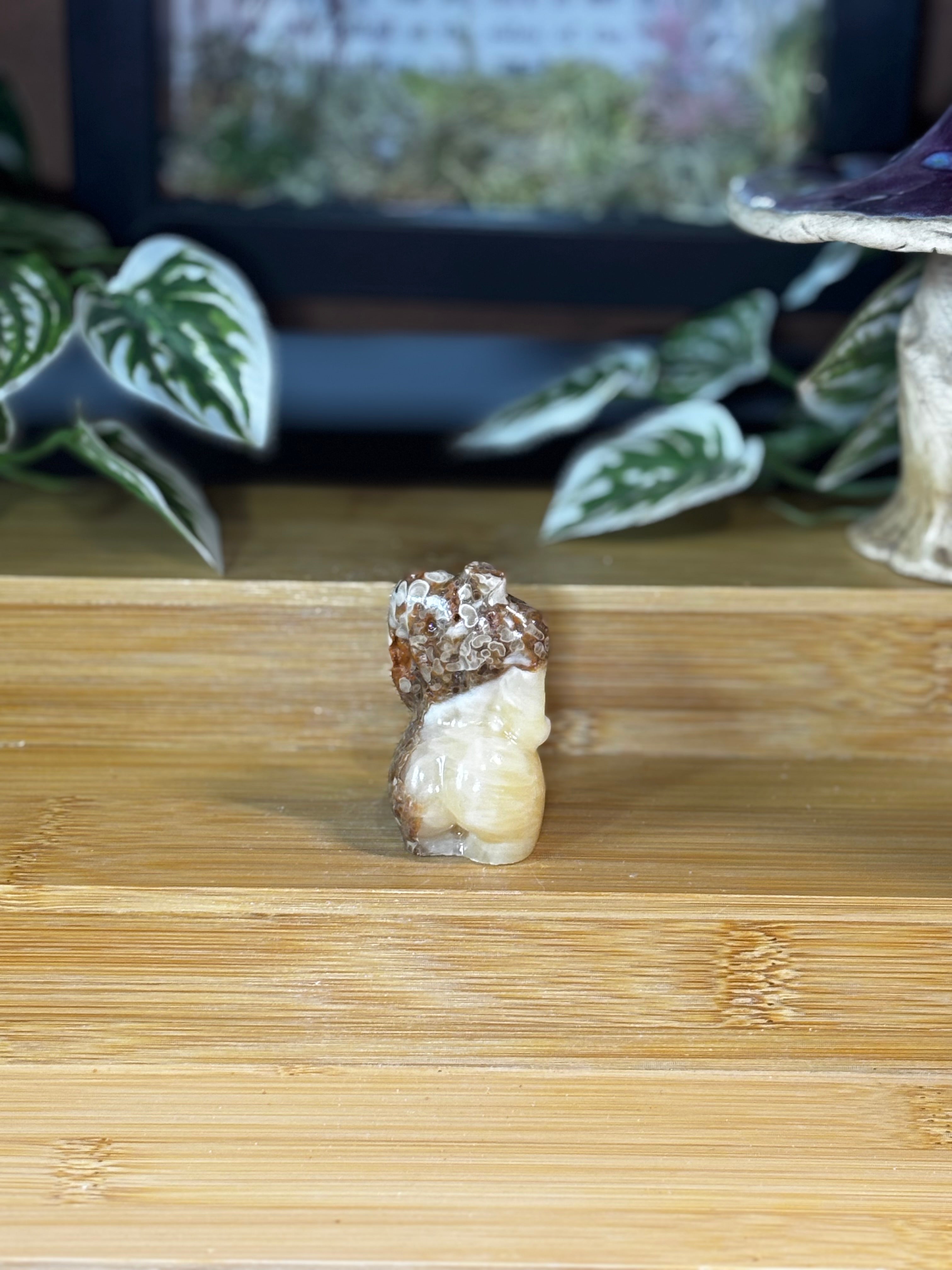 Amber Calcite Fertility Goddess Body