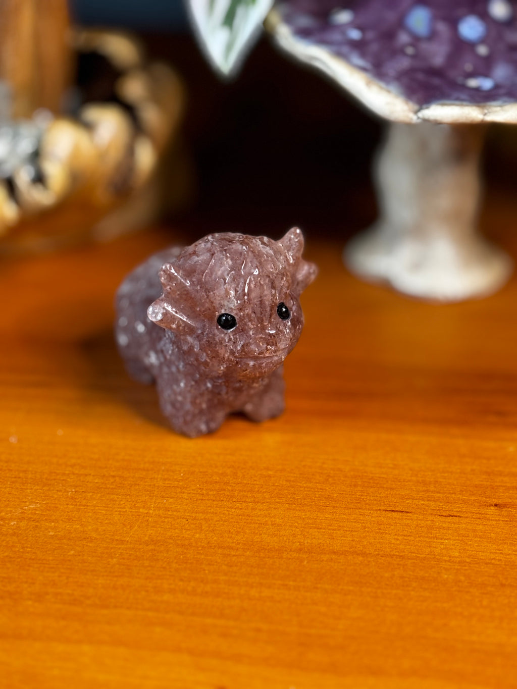 Strawberry Quartz Highland Cow