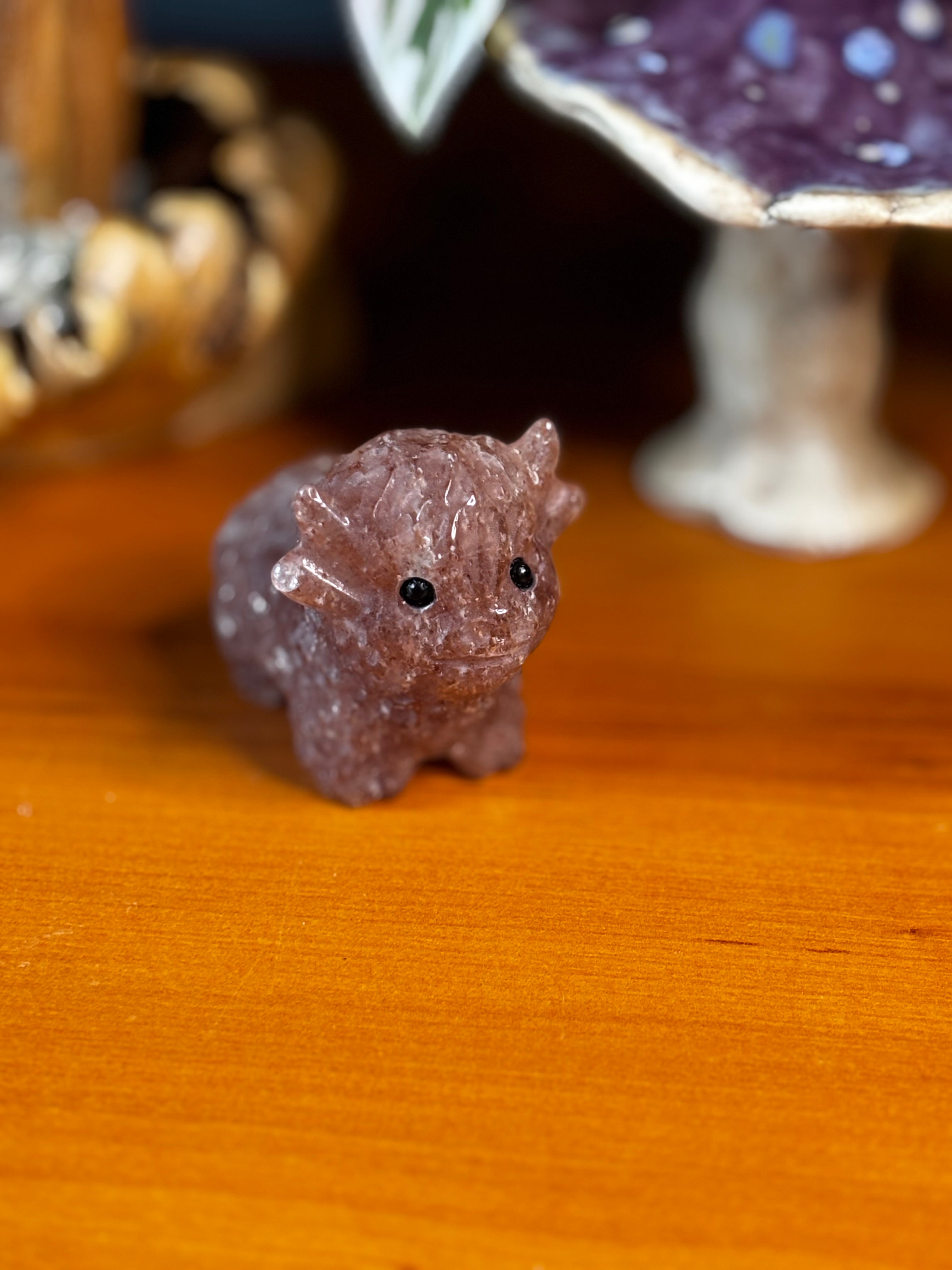 Strawberry Quartz Highland Cow
