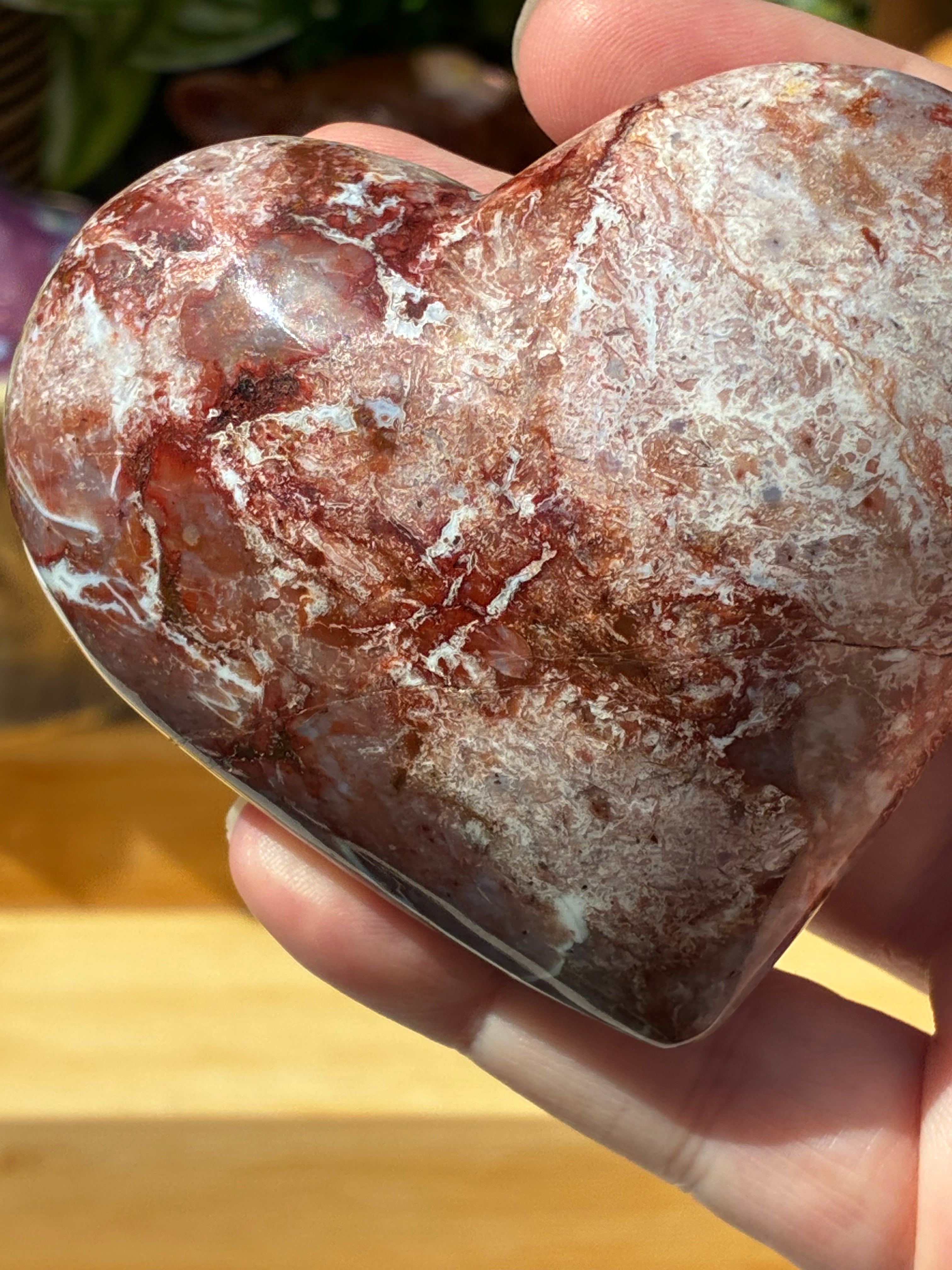 Petrified Wood Puff Heart