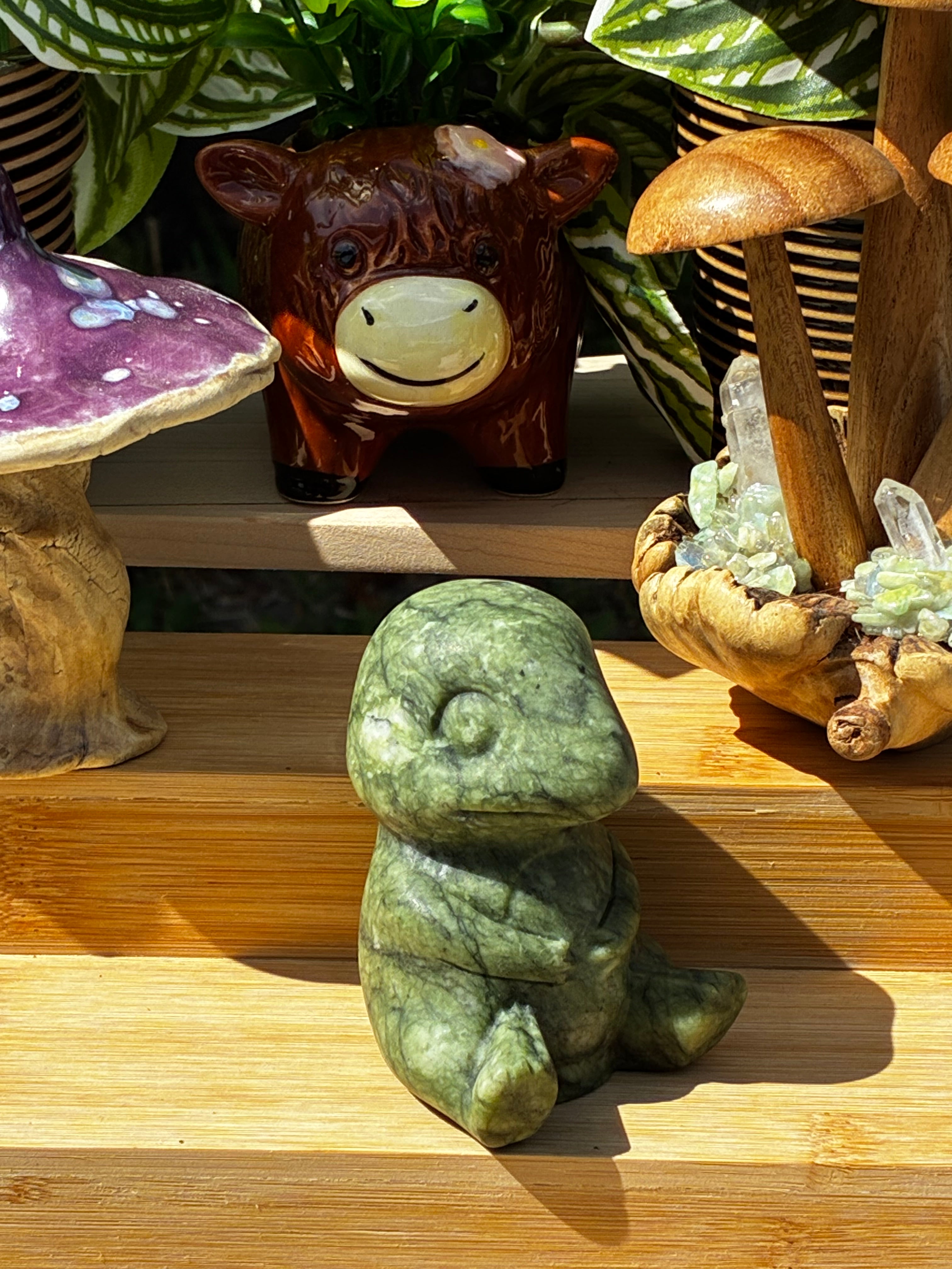 Green Jade “Charmander” Carving