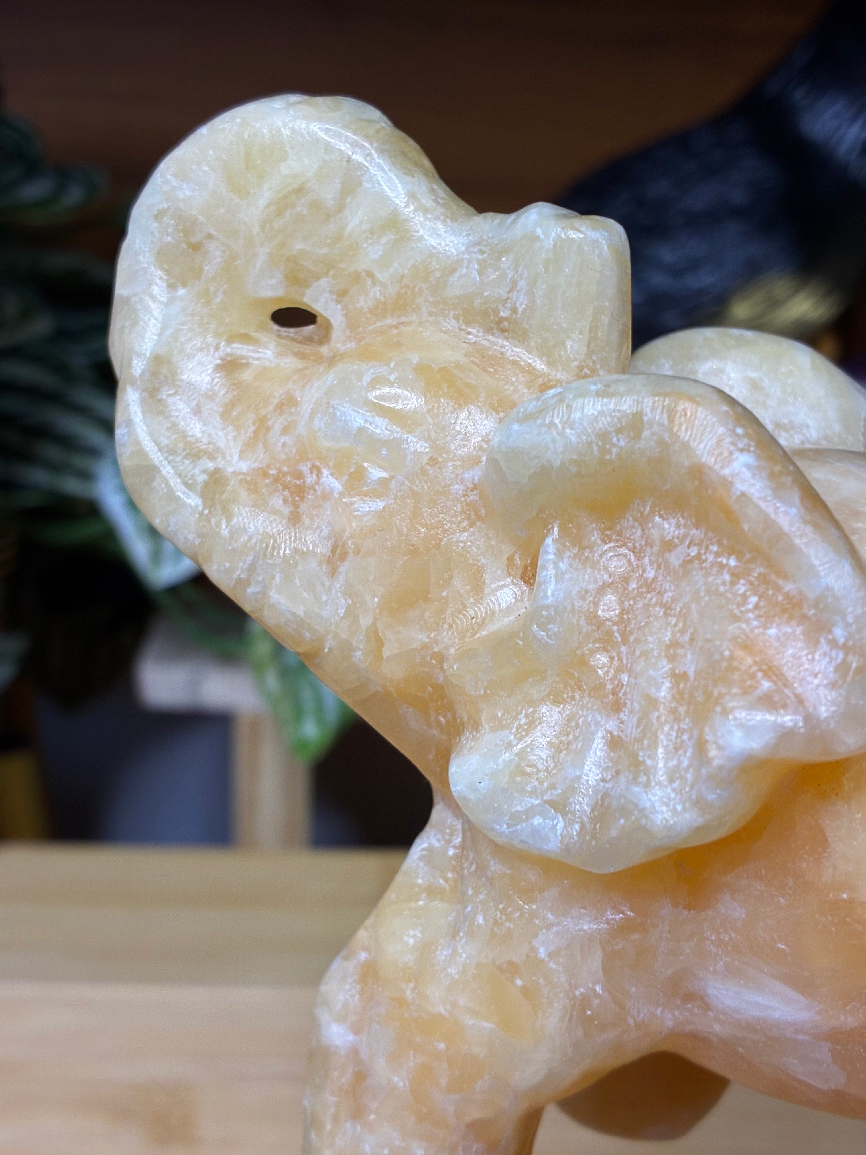 Orange Calcite Elephant