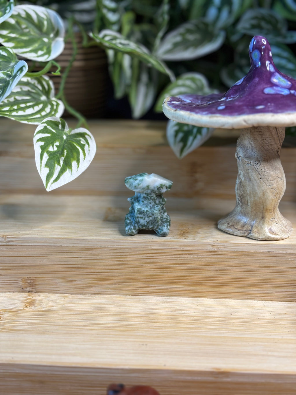 Tree Agate Wall-E Carving