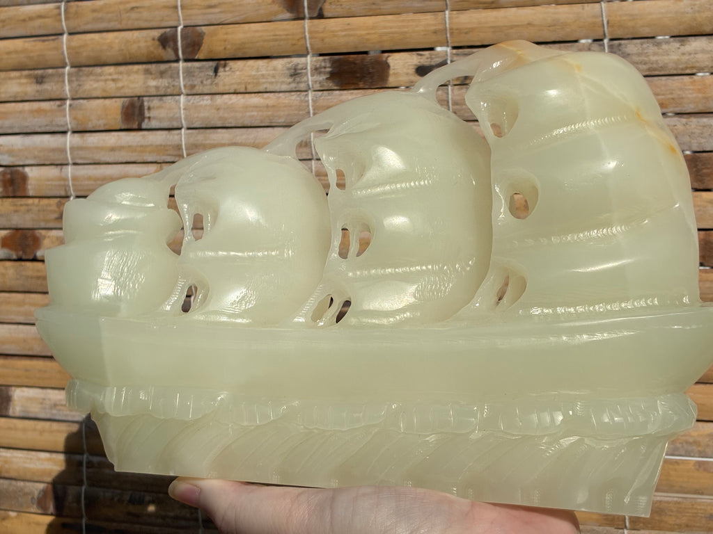 Afghan Jade Ship Carving