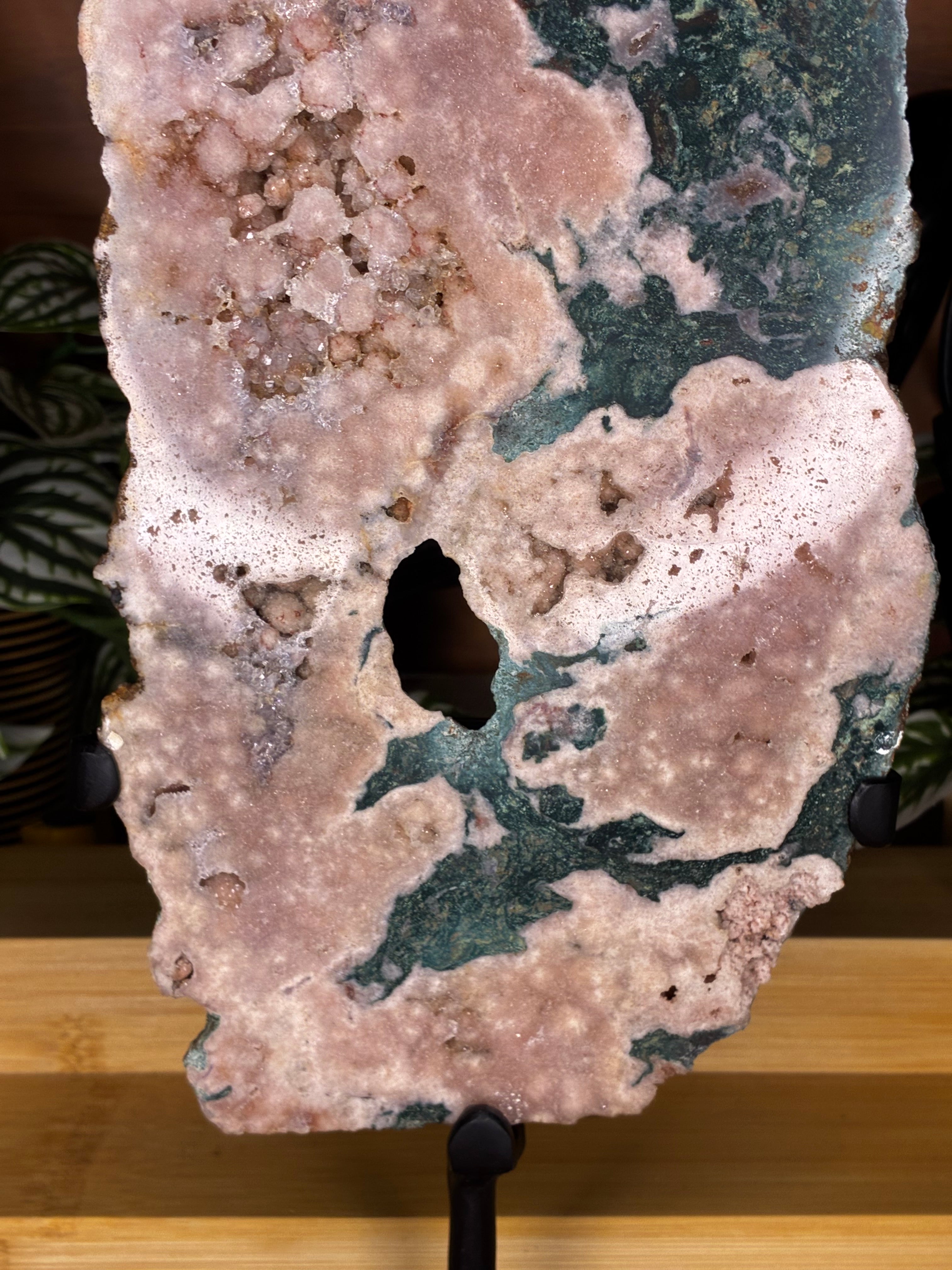 Pink Amethyst Slab on Stand