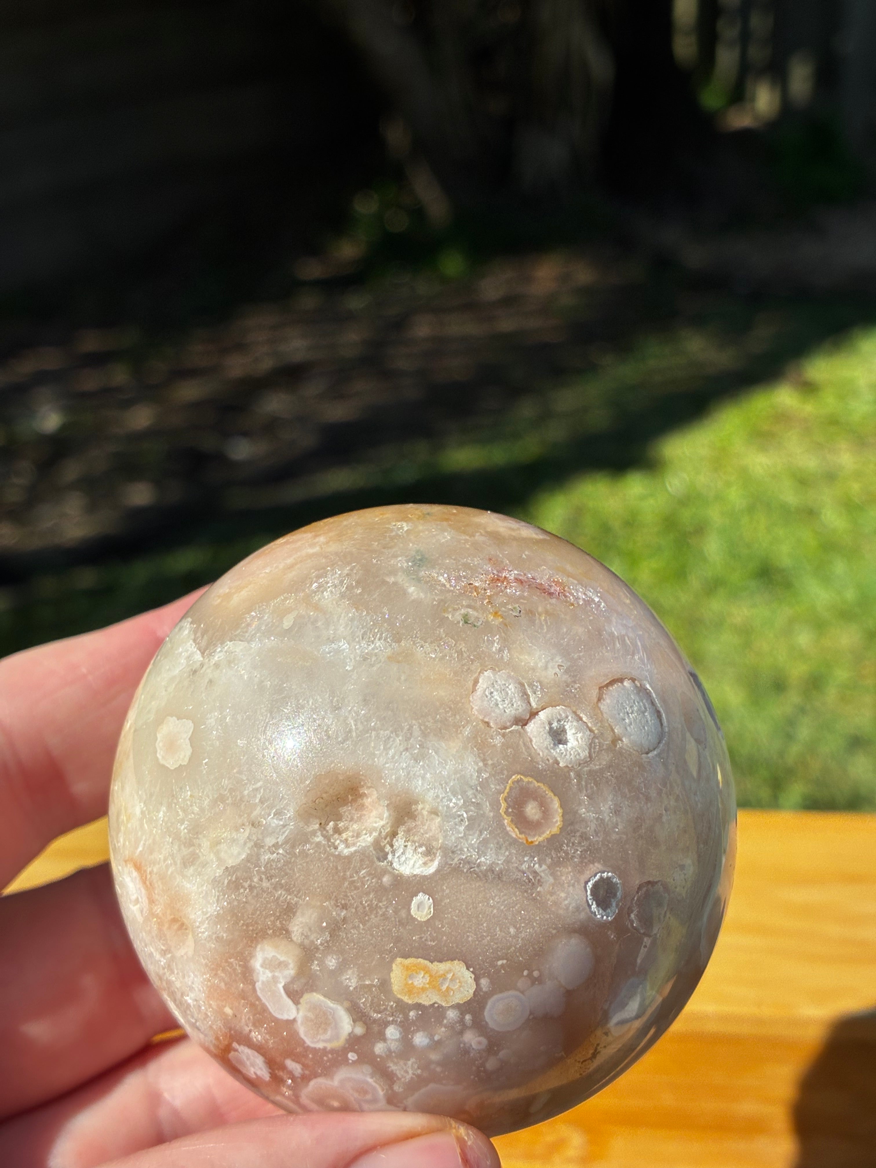 Pink Amethyst Flower Agate Sphere