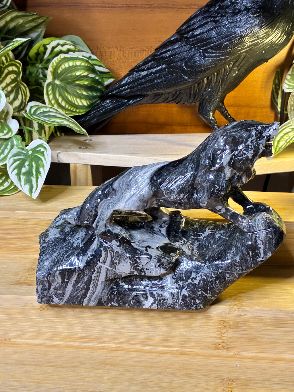 Picasso Jasper Wolf Carving