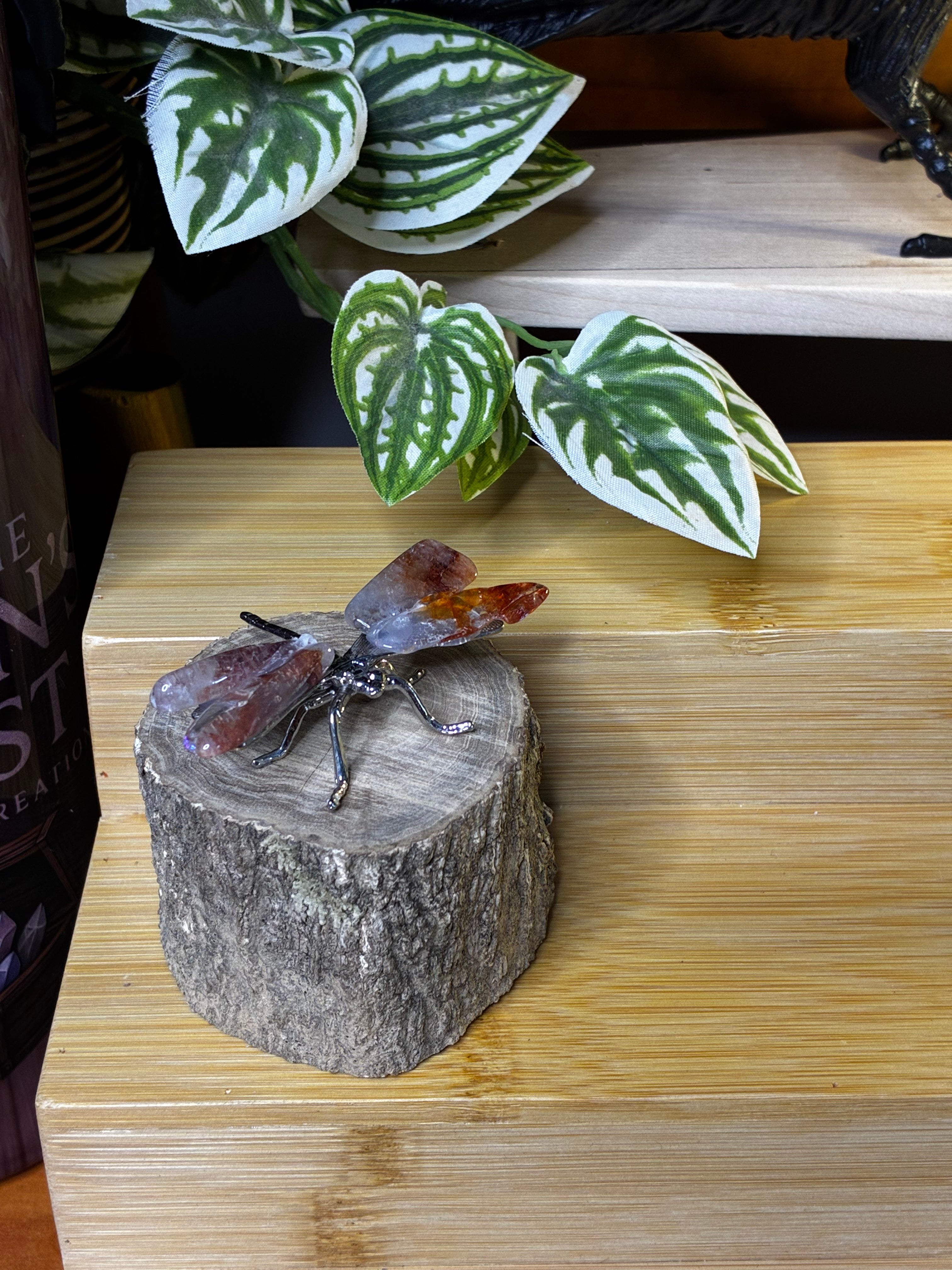 Fire Quartz Dragonfly