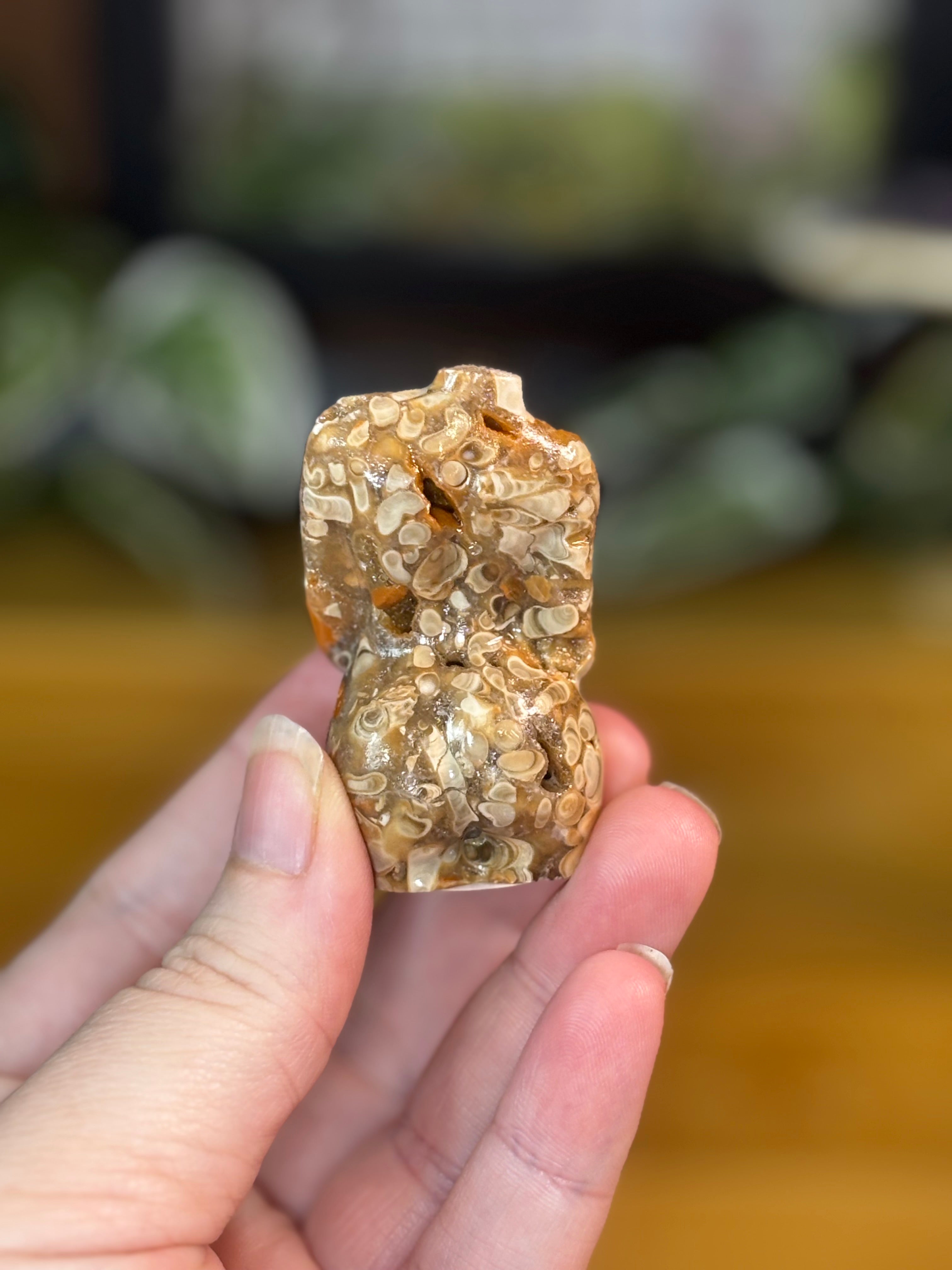 Amber Calcite Fertility Goddess Body