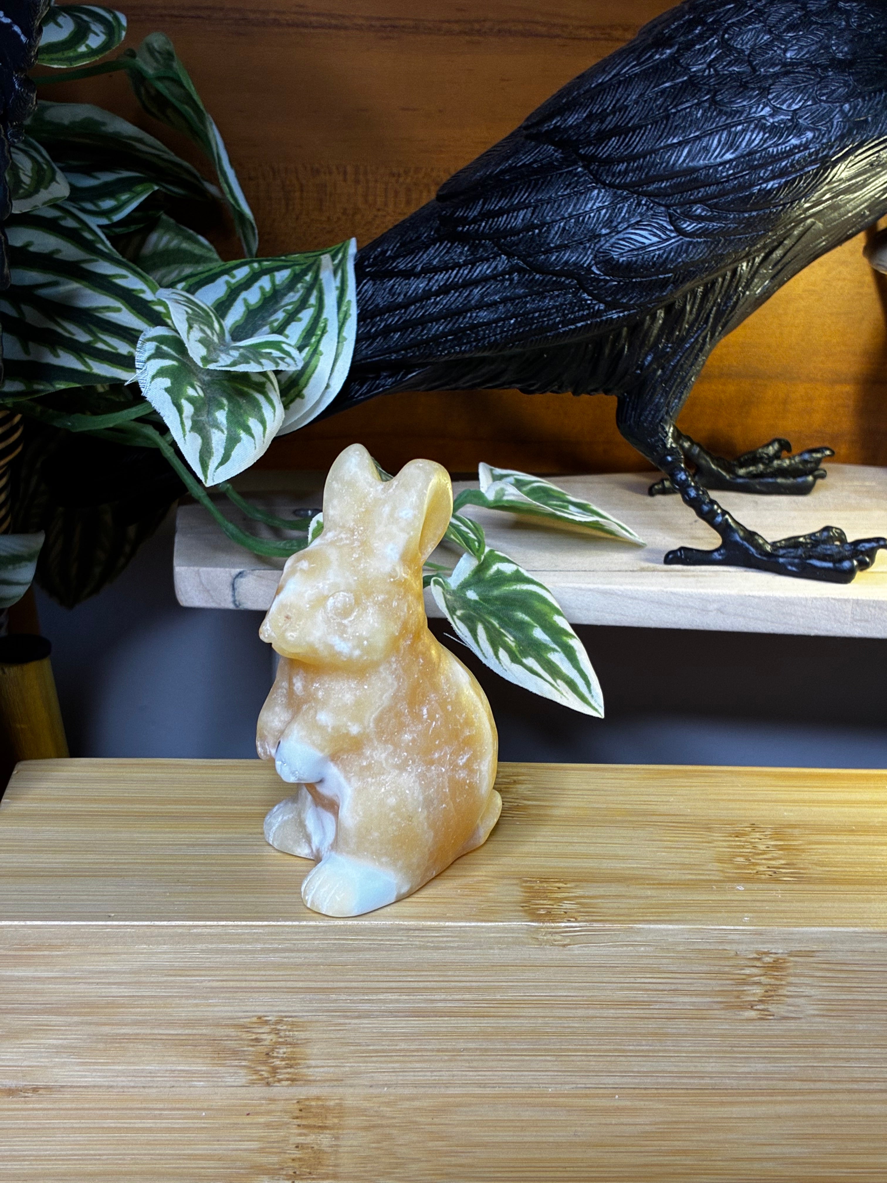 Orange Calcite Bunny