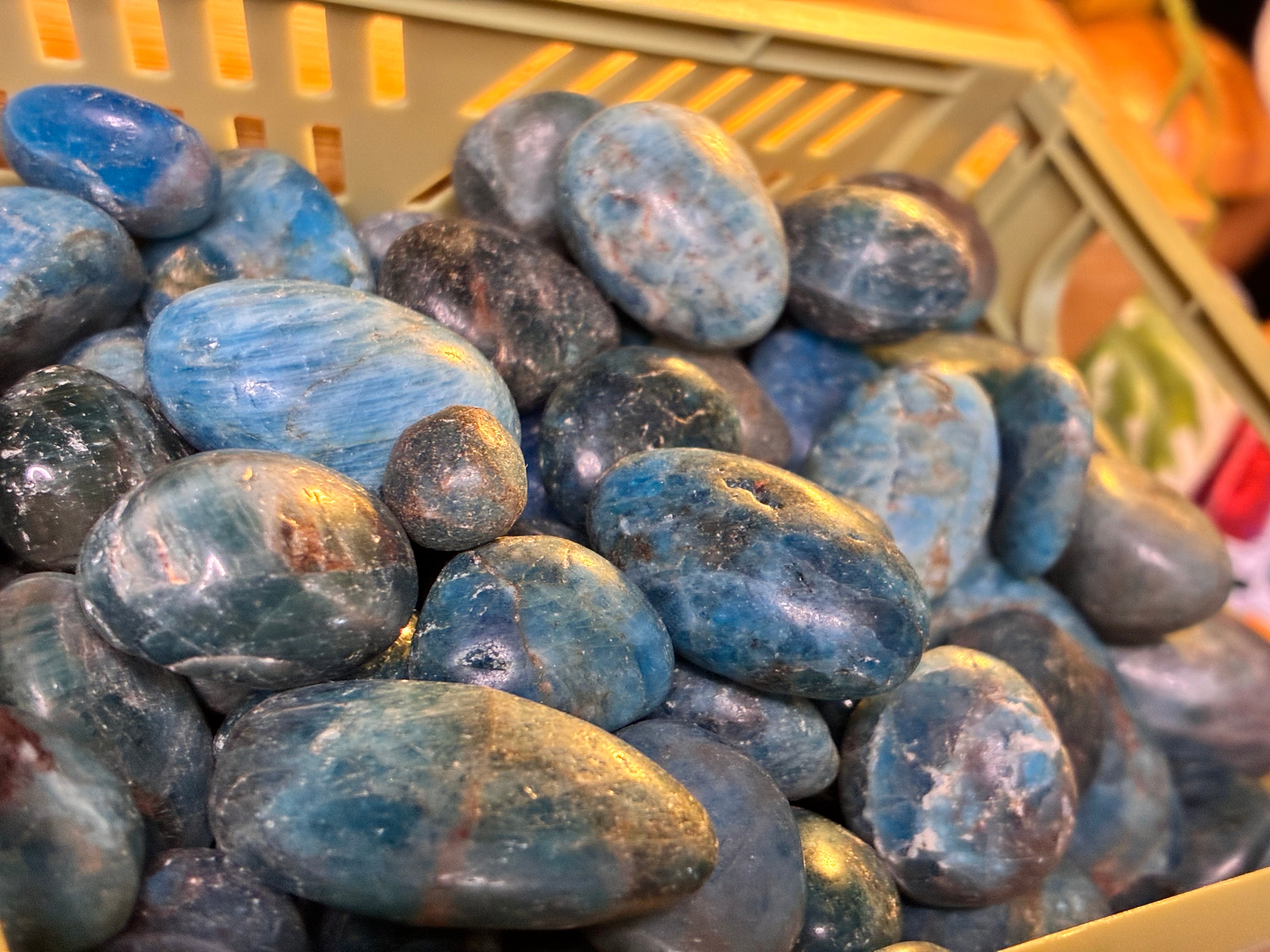 Blue Apatite Tumbles