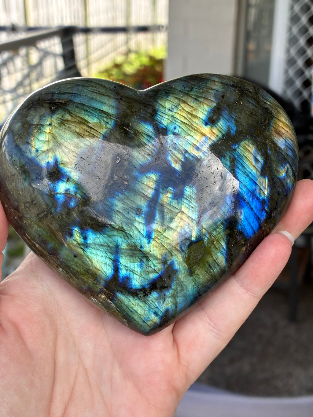 Labradorite Heart