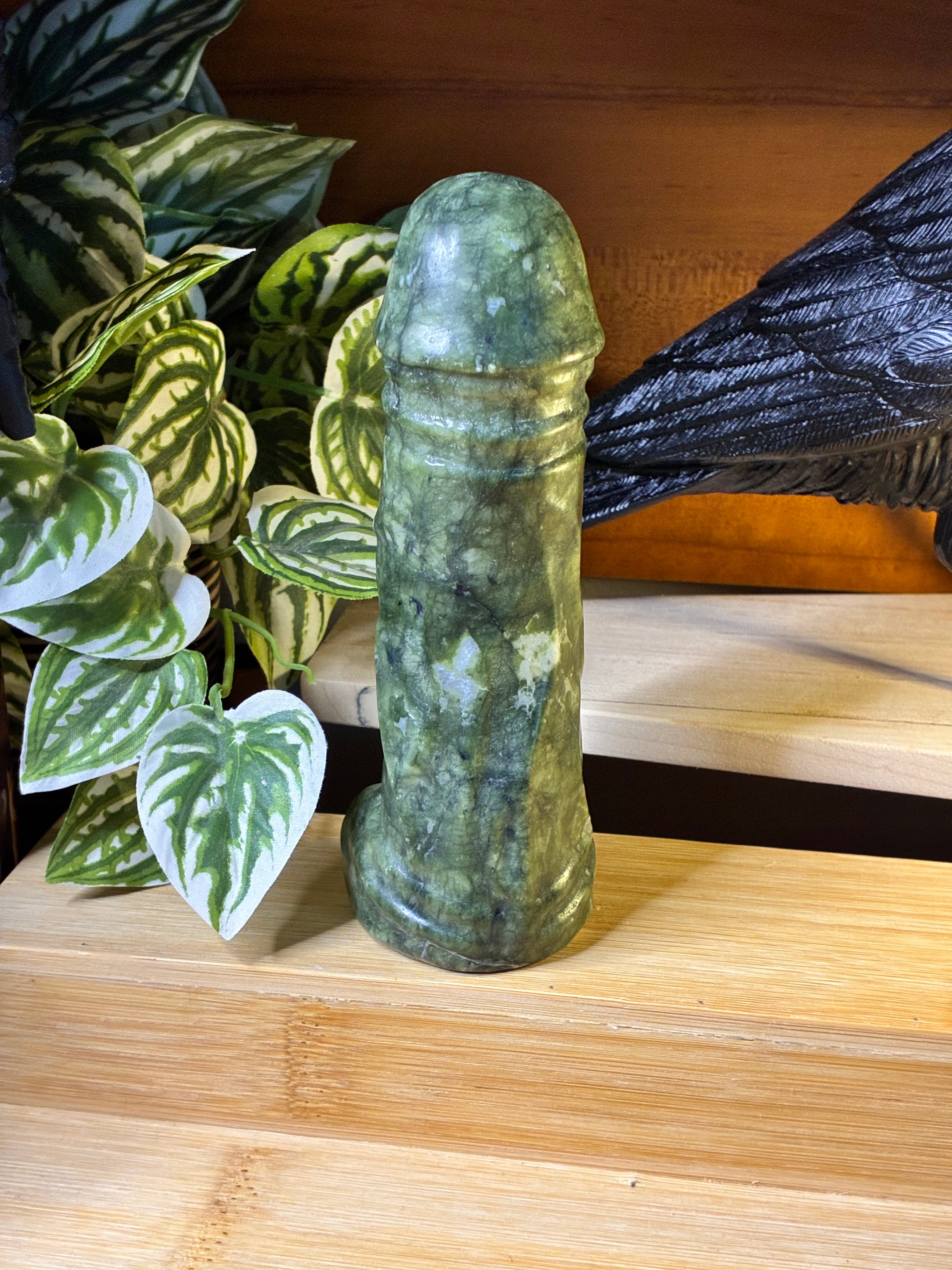 Green Jade Ding Ding Carvings
