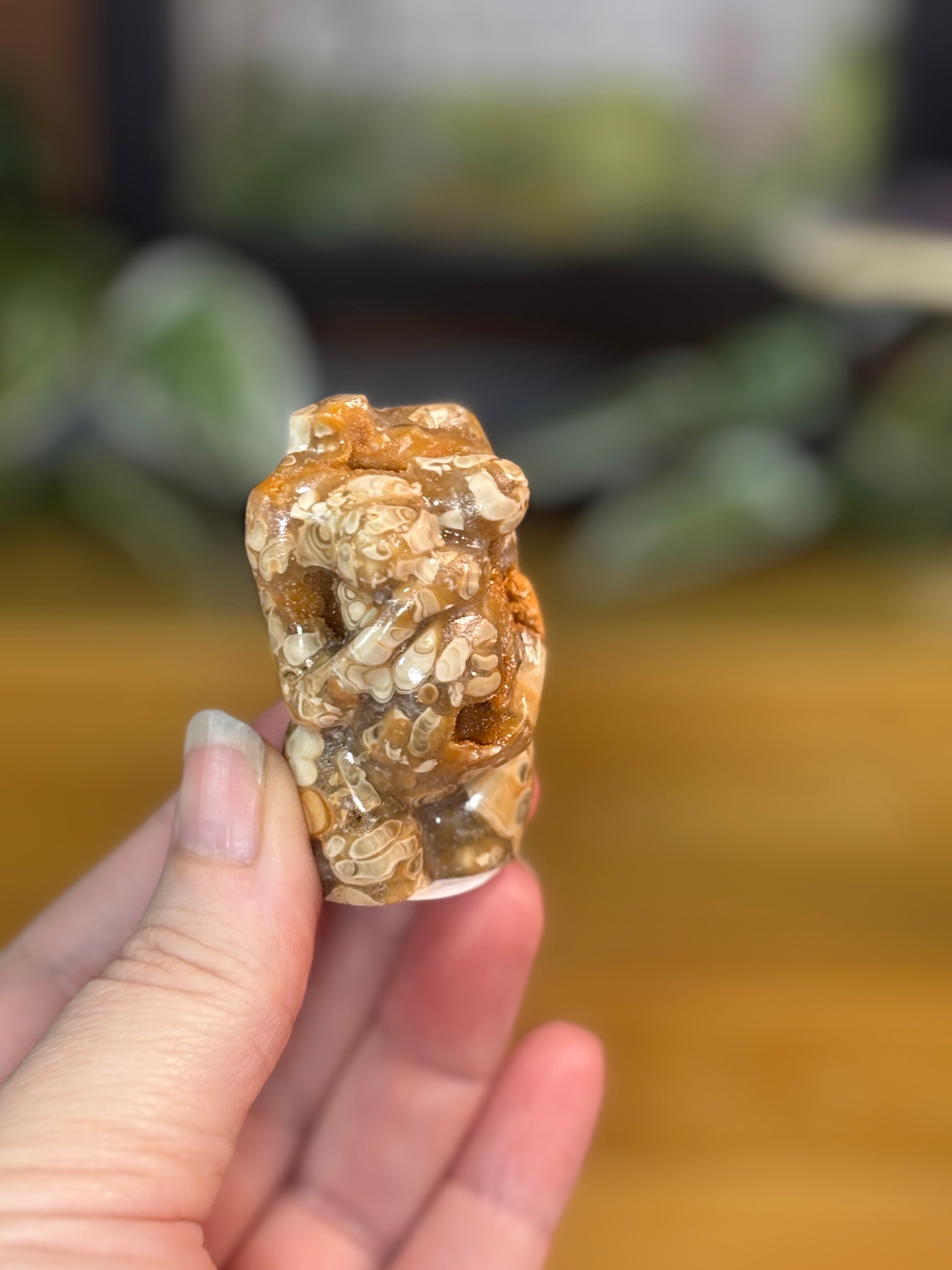 Amber Calcite Fertility Goddess Body